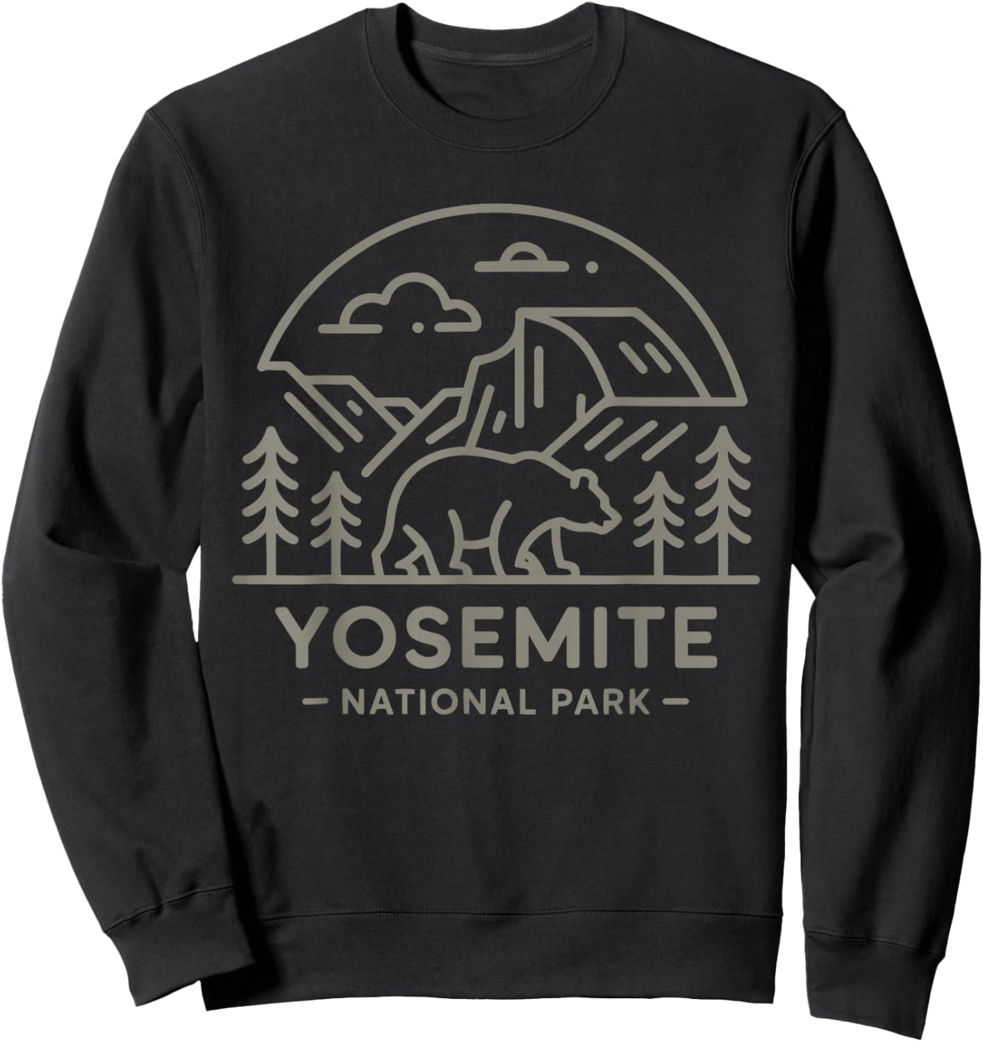 Yosemite National Park for Hikers Campers and Nature Lovers Sweatshirt - Sweatshirt | Black
