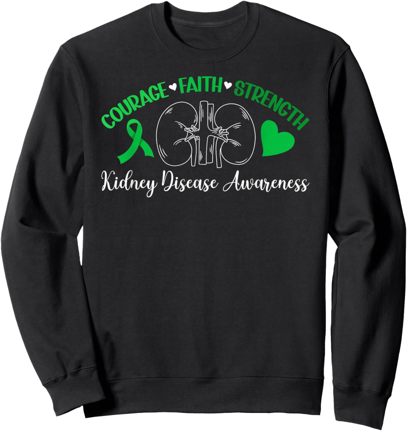 Kidney Disease Awareness Month Kidney Disease Survivor Sweatshirt - Sweatshirt | Black