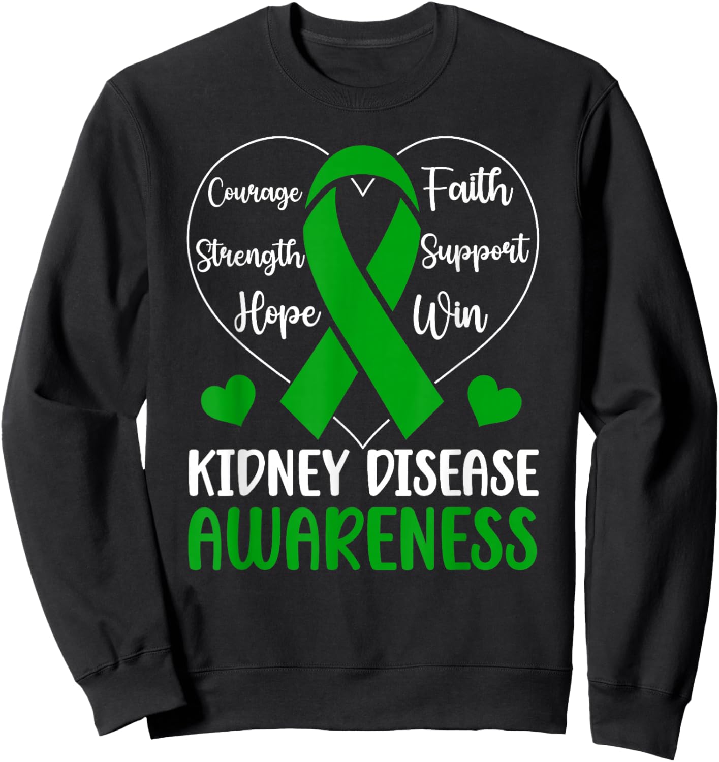 Kidney Disease Awareness Month Kidney Disease Warrior Sweatshirt - Sweatshirt | Black
