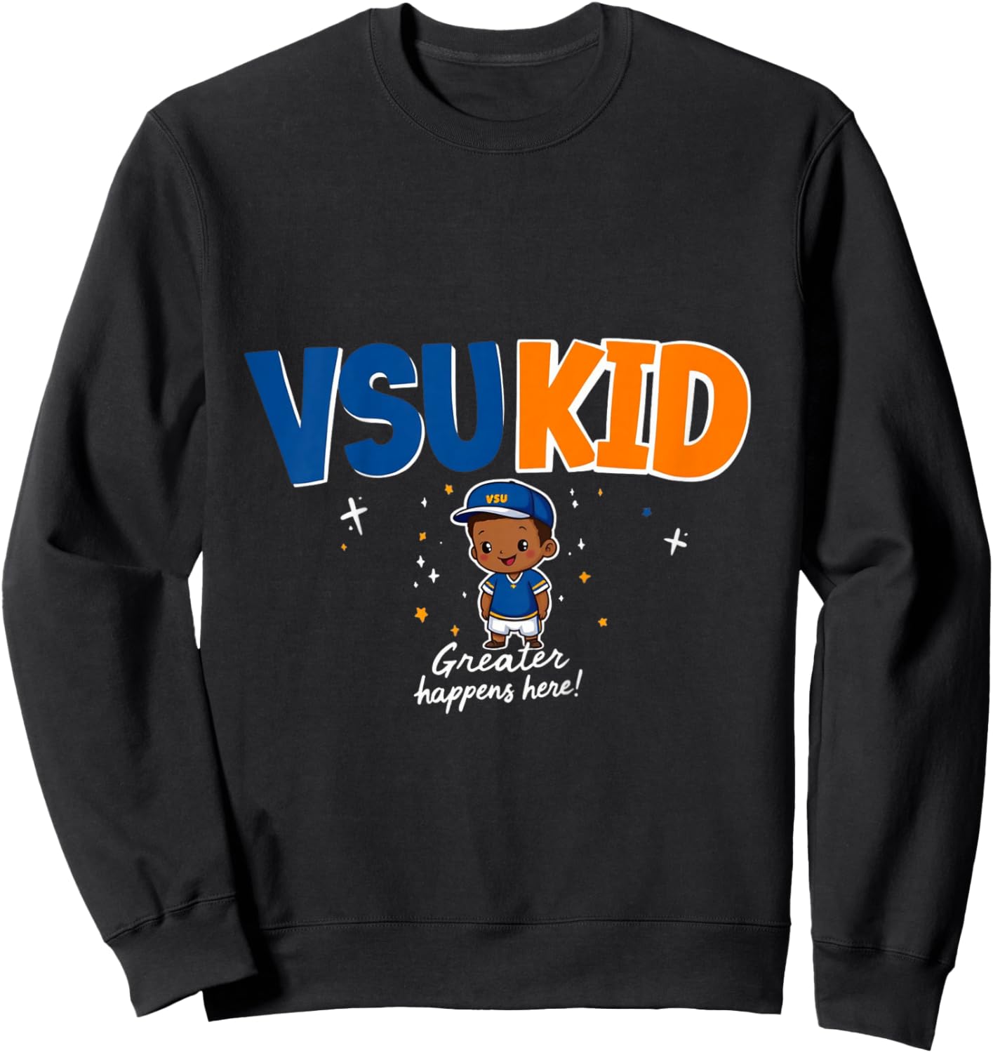 Kids VSU Kid Greater Happens Here HBCU 1882 Sweatshirt - Sweatshirt | Black