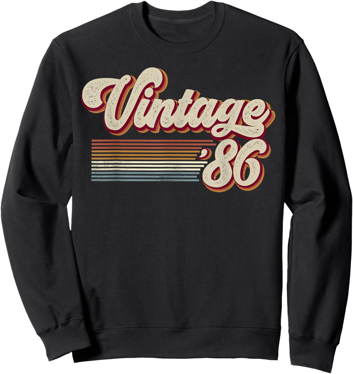 Vintage 1986 Retro Sunset Classic 40-Year-Old 40th Birthday Sweatshirt - Sweatshirt | Black