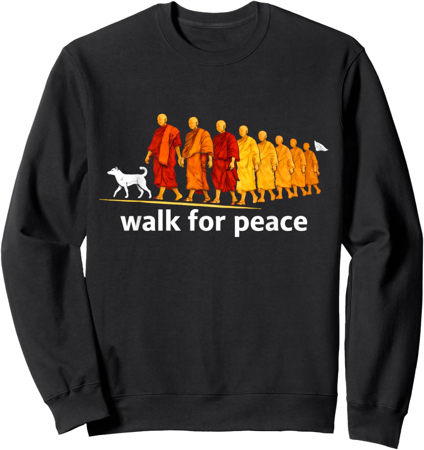 Retro Walk for Peace Sweatshirt - Sweatshirt | Black