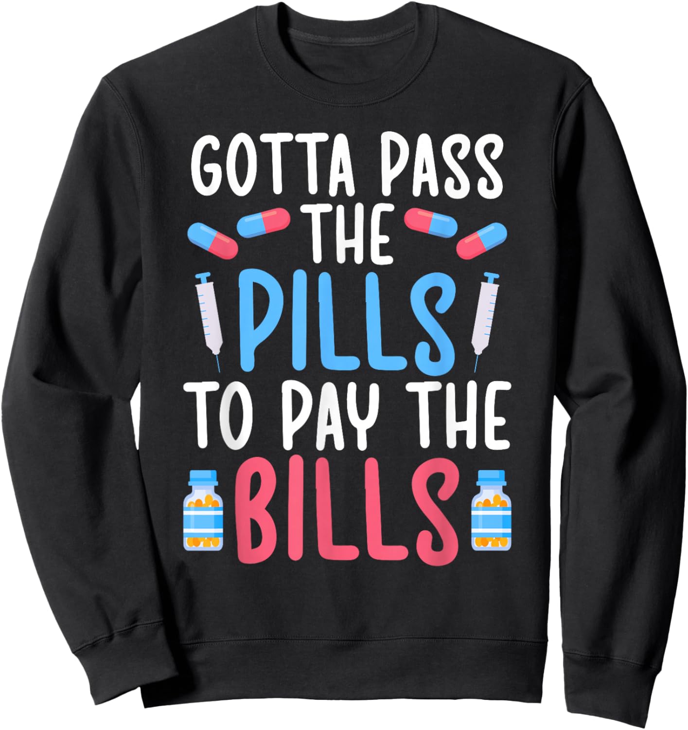 Medication Aide Funny Med Aide Medication Aides Sweatshirt - Sweatshirt | Black