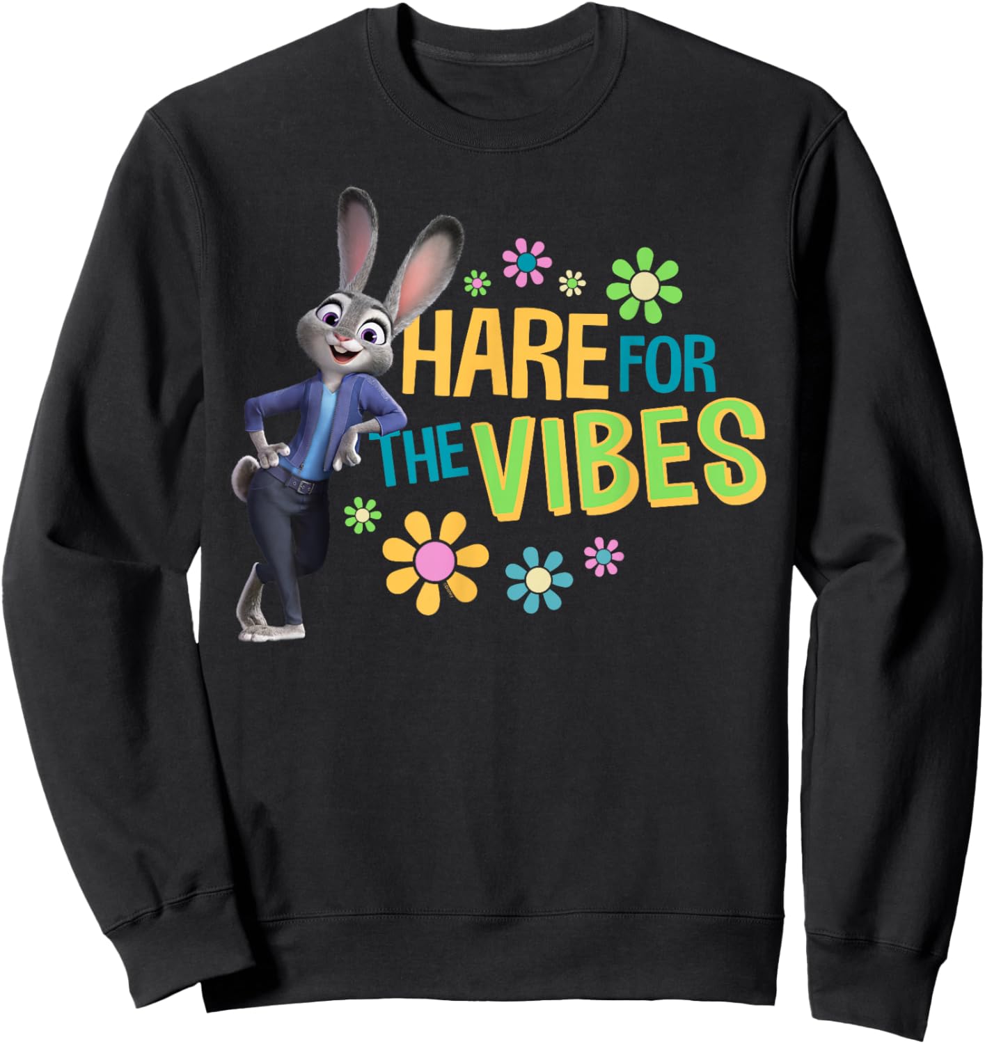 Disney Zootopia 2 Judy Hopps Hare for The Vibes Funny Sweatshirt - Sweatshirt | Black