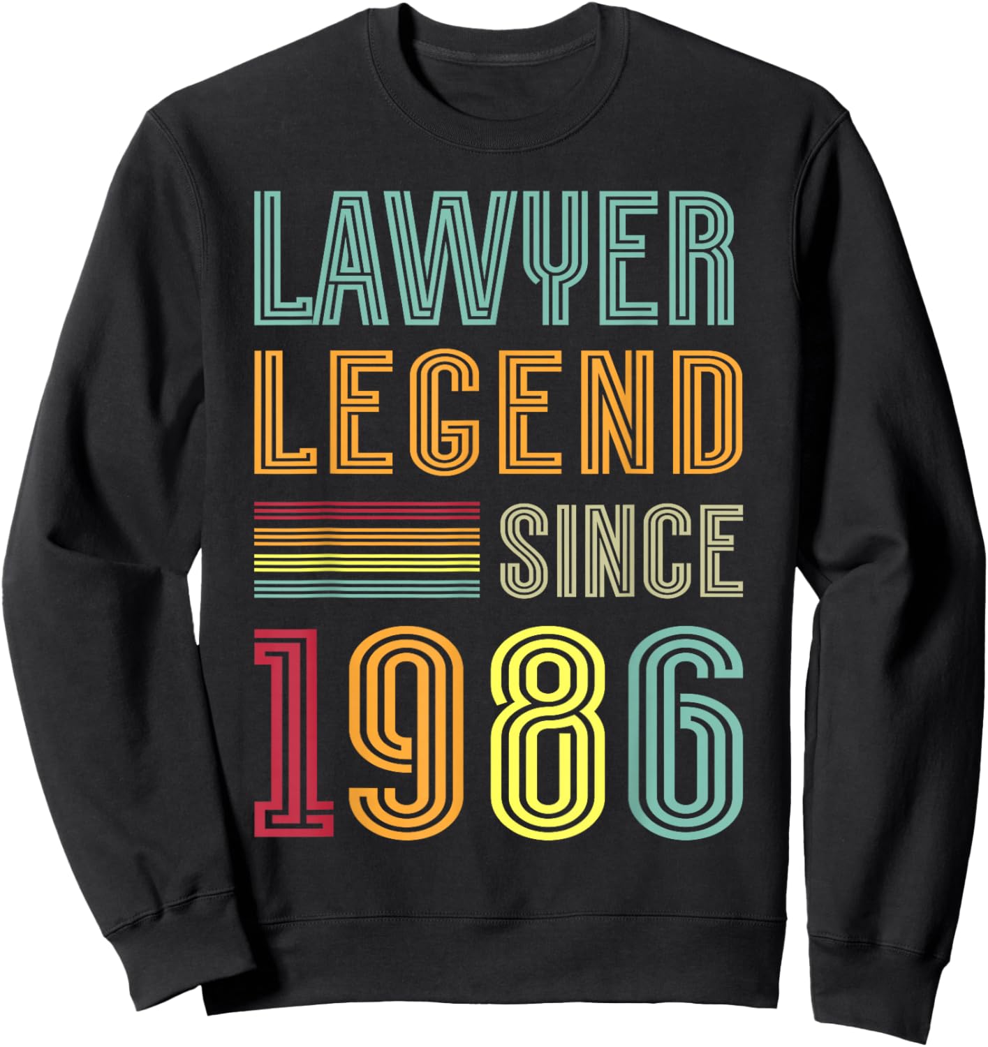 Lawyer Legend 1986 40 Years Court 40th Birthday Lawyer Sweatshirt - Sweatshirt | Black