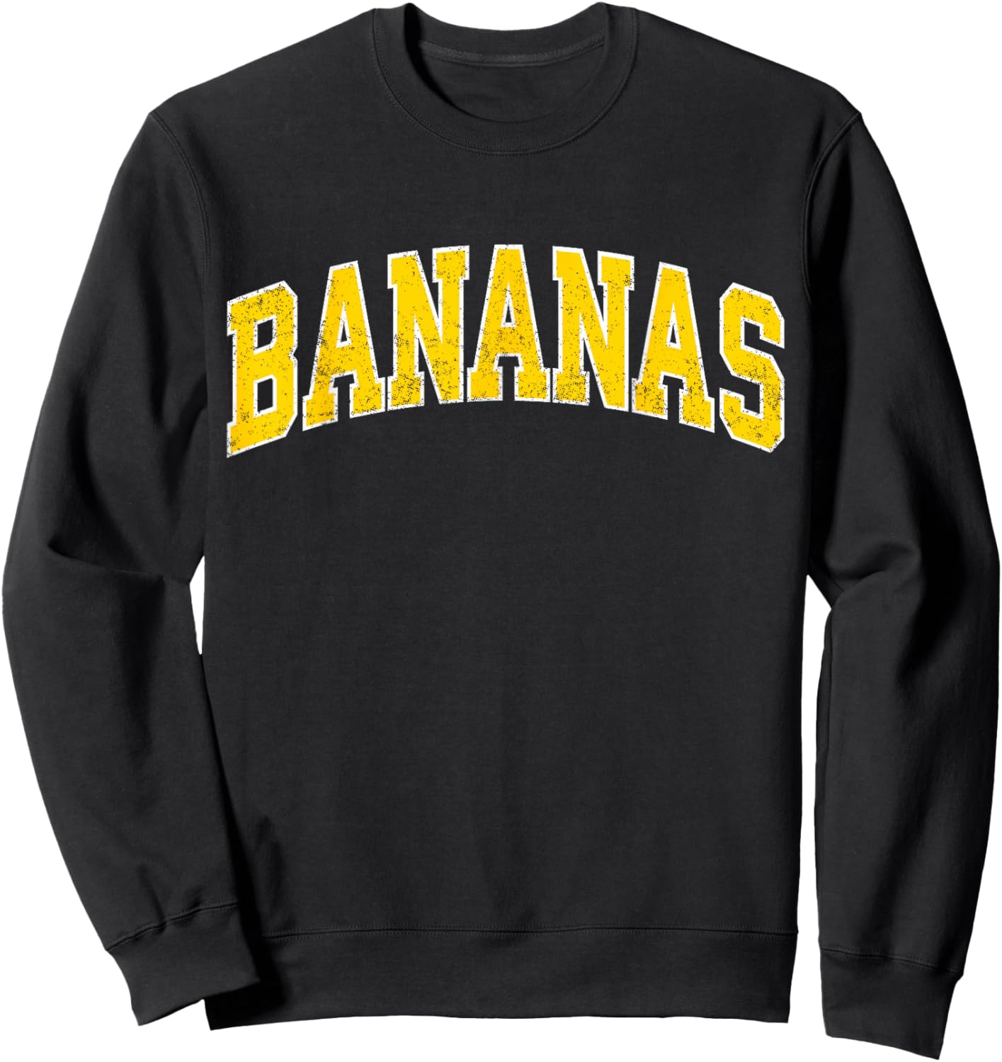 Banana Retro Throwback Popular Fruit Humor Bananas Sweatshirt - Sweatshirt | Black