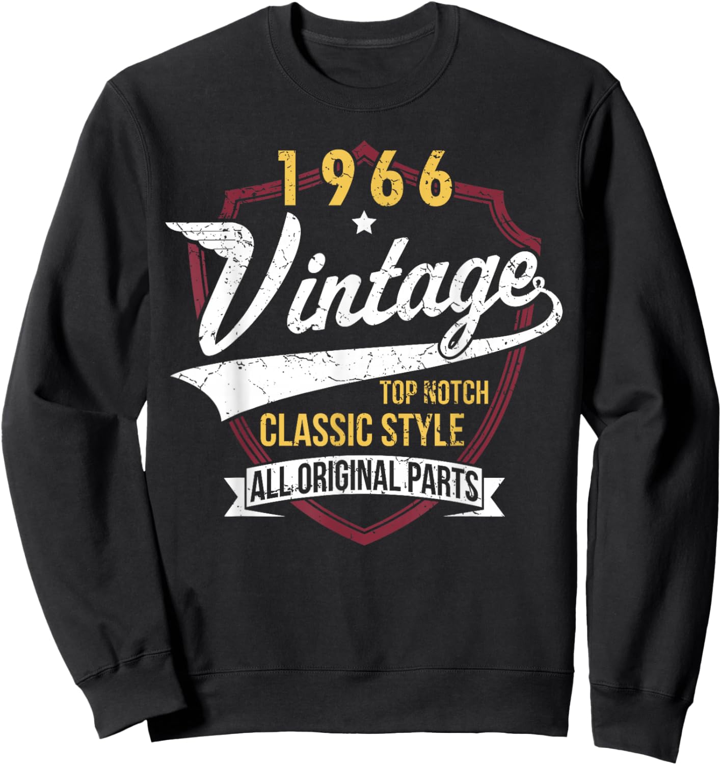 Classic 60 Birthday Decorations Men 60yr 1966 60th Birthday Sweatshirt - Sweatshirt | Black