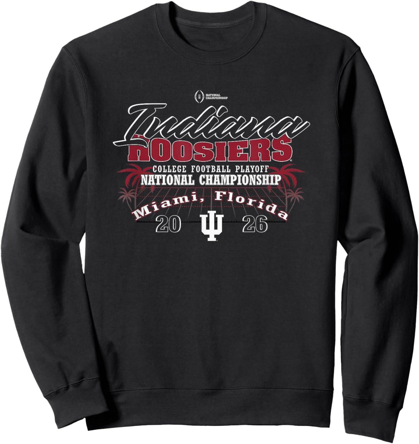 Indiana Hoosiers CFP National Championship 2026 Black Sweatshirt - Sweatshirt | Black