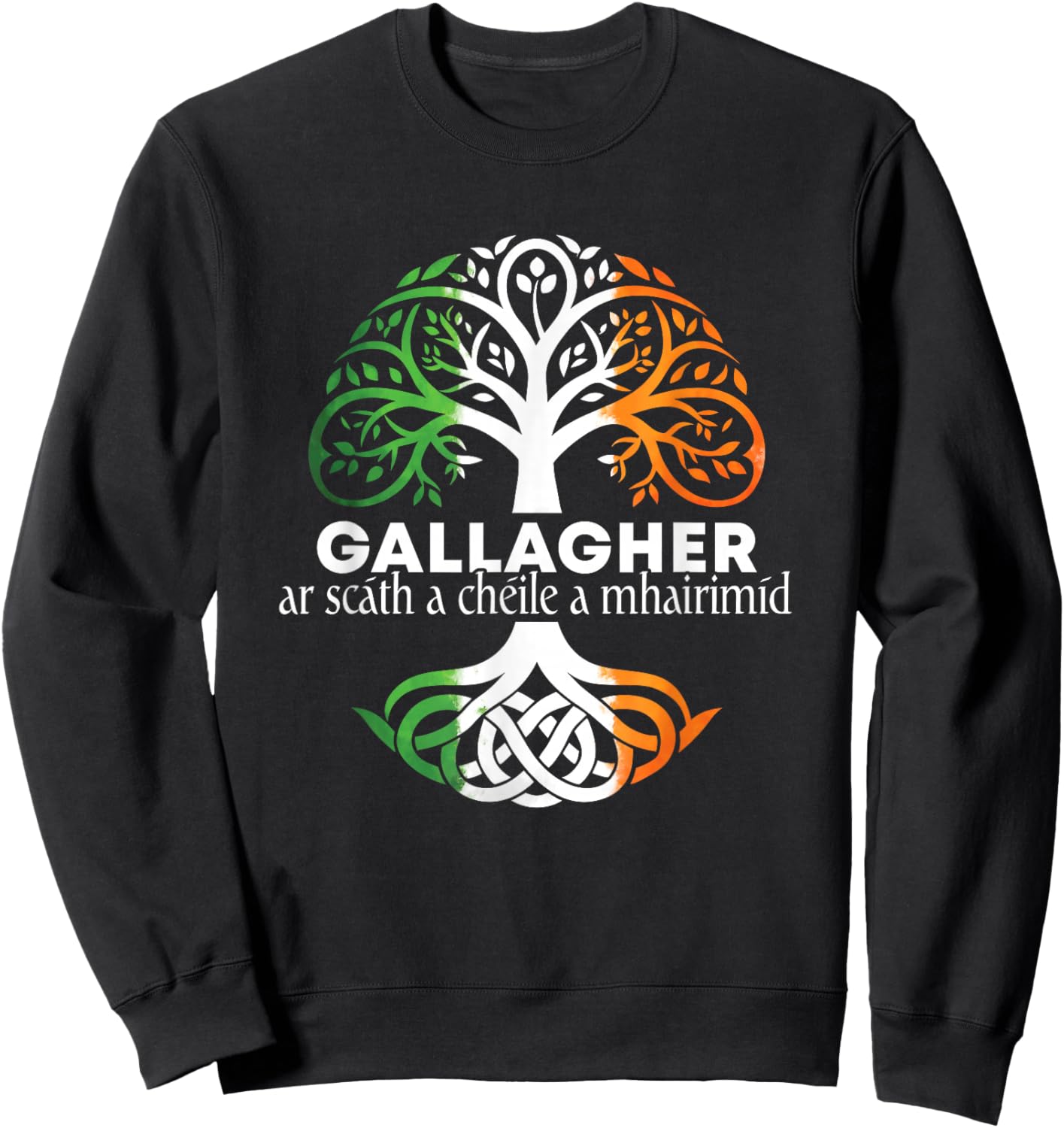 Gallagher Irish Family Name Celtic Irish Roots Sweatshirt - Sweatshirt | Black