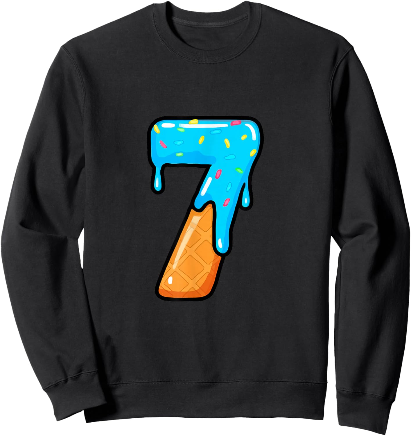67 Ice Cream Drip Meme Funny 6 7 Halloween Costume Couple Sweatshirt - Sweatshirt | Black