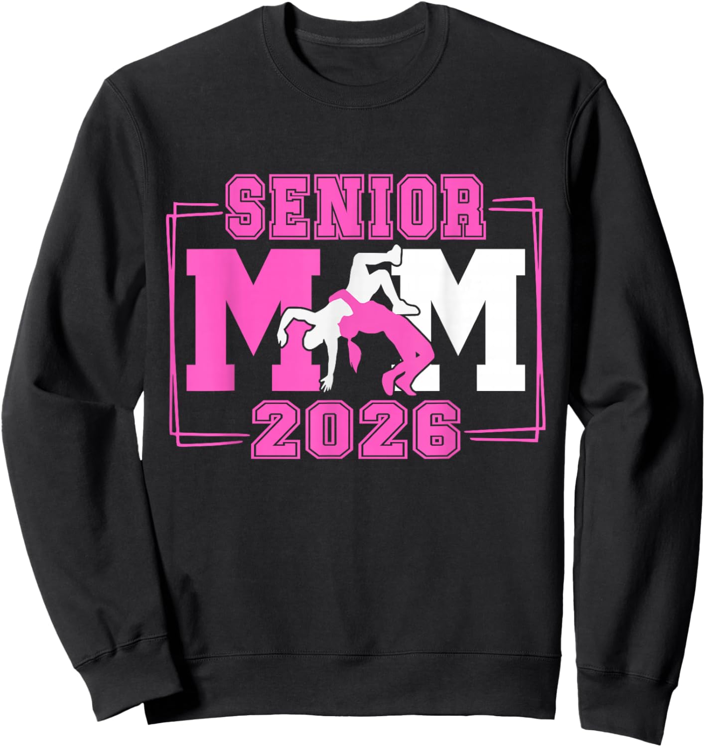 Wrestling Senior Mom Wrestling Senior 2026 Graduation Sweatshirt - Sweatshirt | Black