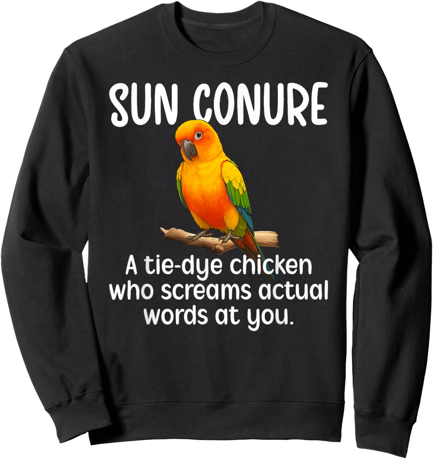 Sun Conure Definition Sun Conure Owner Sun Conure Lover Sweatshirt - Sweatshirt | Black