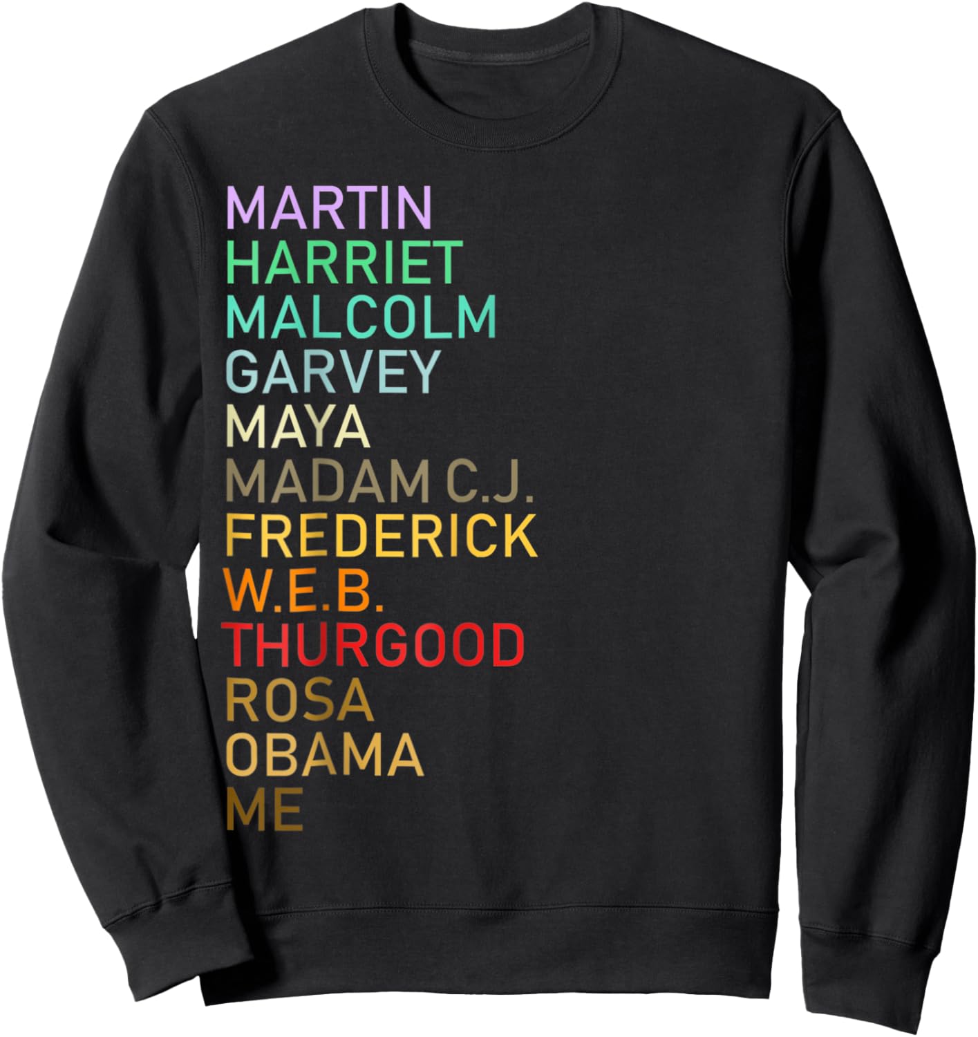 Black History Month Black Leader's Graphic Design Sweatshirt - Sweatshirt | Black