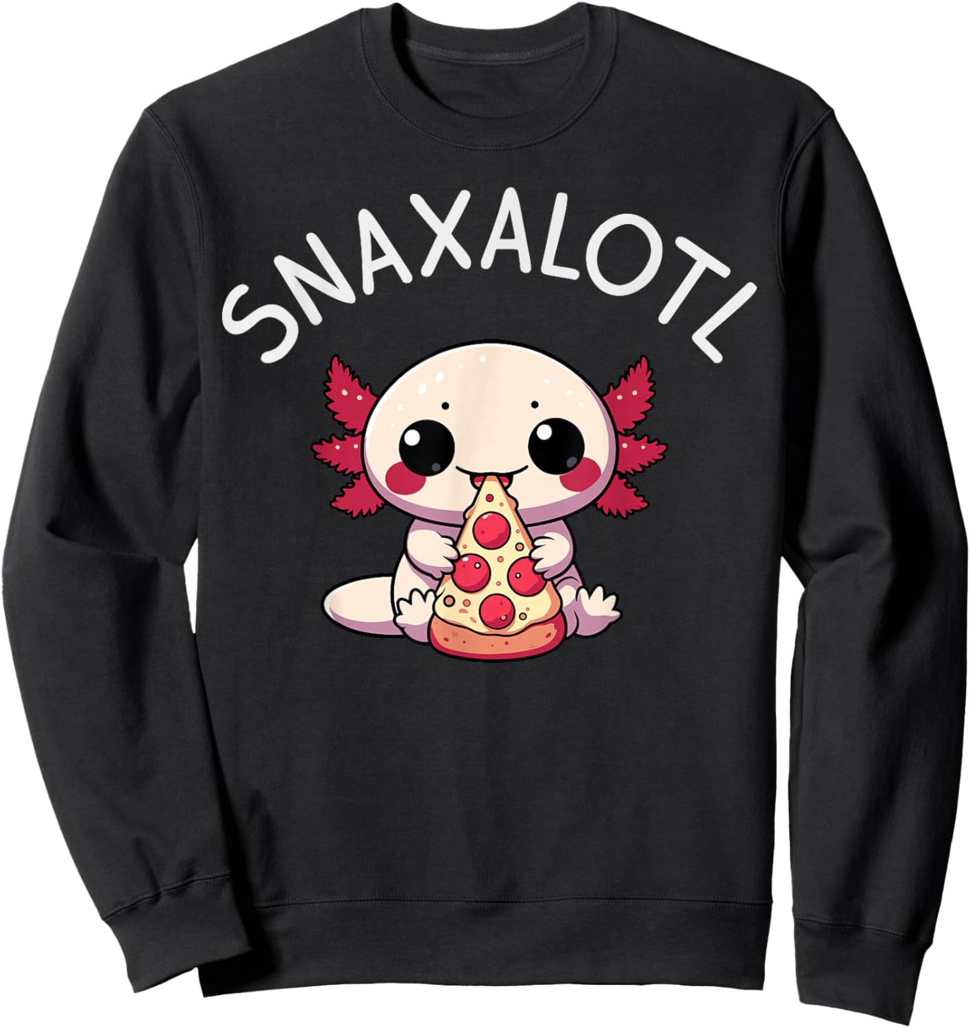 Axolotl, Kawaii Sweatshirt - Sweatshirt | Black