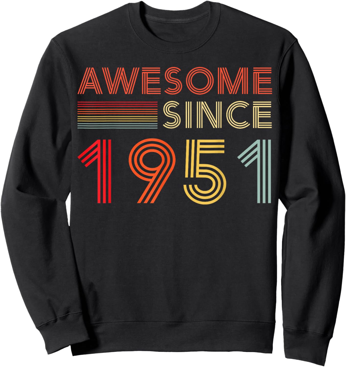 Awesome 75 Birthday Decorations Men 75yr 1951 75th Birthday Sweatshirt - Sweatshirt | Black