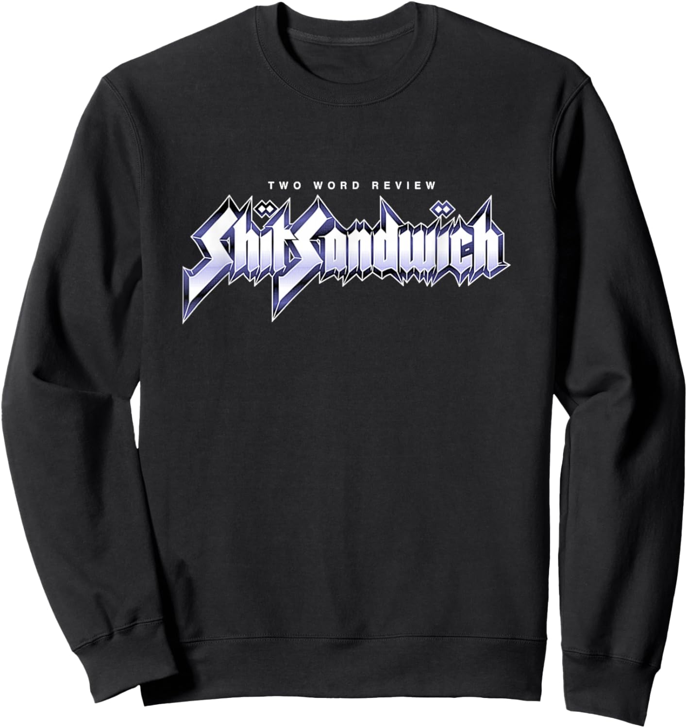 Vintage Retro Shark Sandwich Funny Heavy Metal Dad Joke Sweatshirt - Sweatshirt | Black