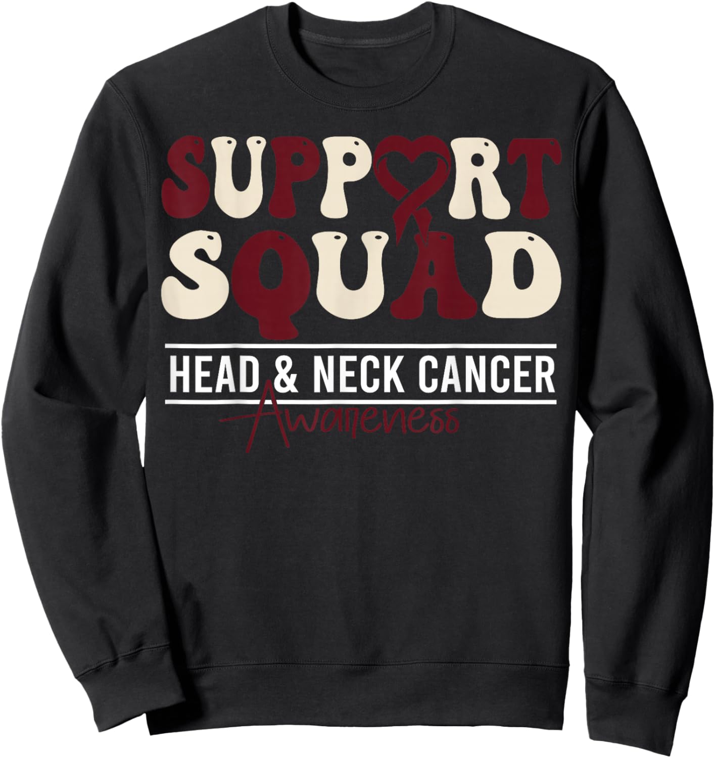 Head and Neck Cancer Awareness Cancer Head and Neck Women Sweatshirt - Sweatshirt | Black