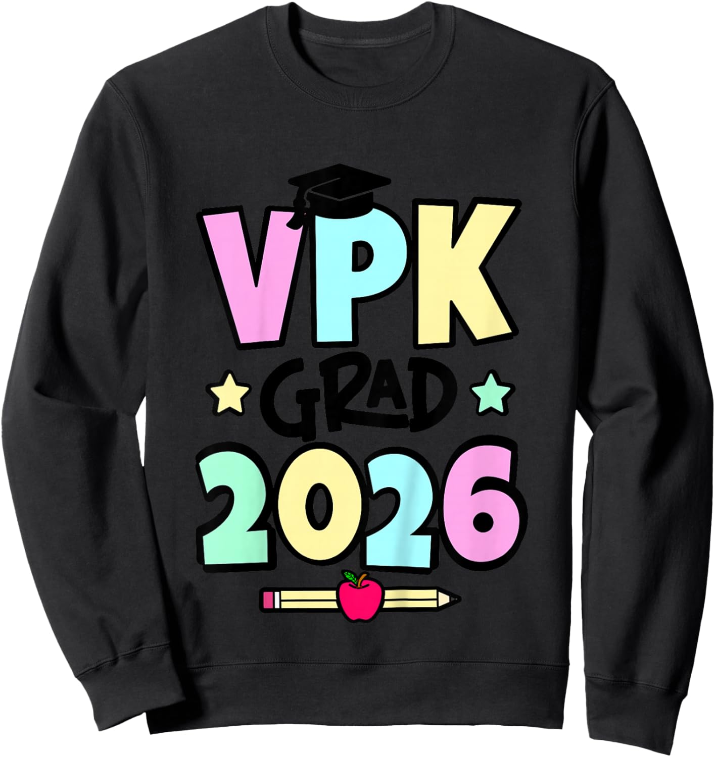 Kids VPK Graduation VPK Grad Girl 2026 Sweatshirt - Sweatshirt | Black