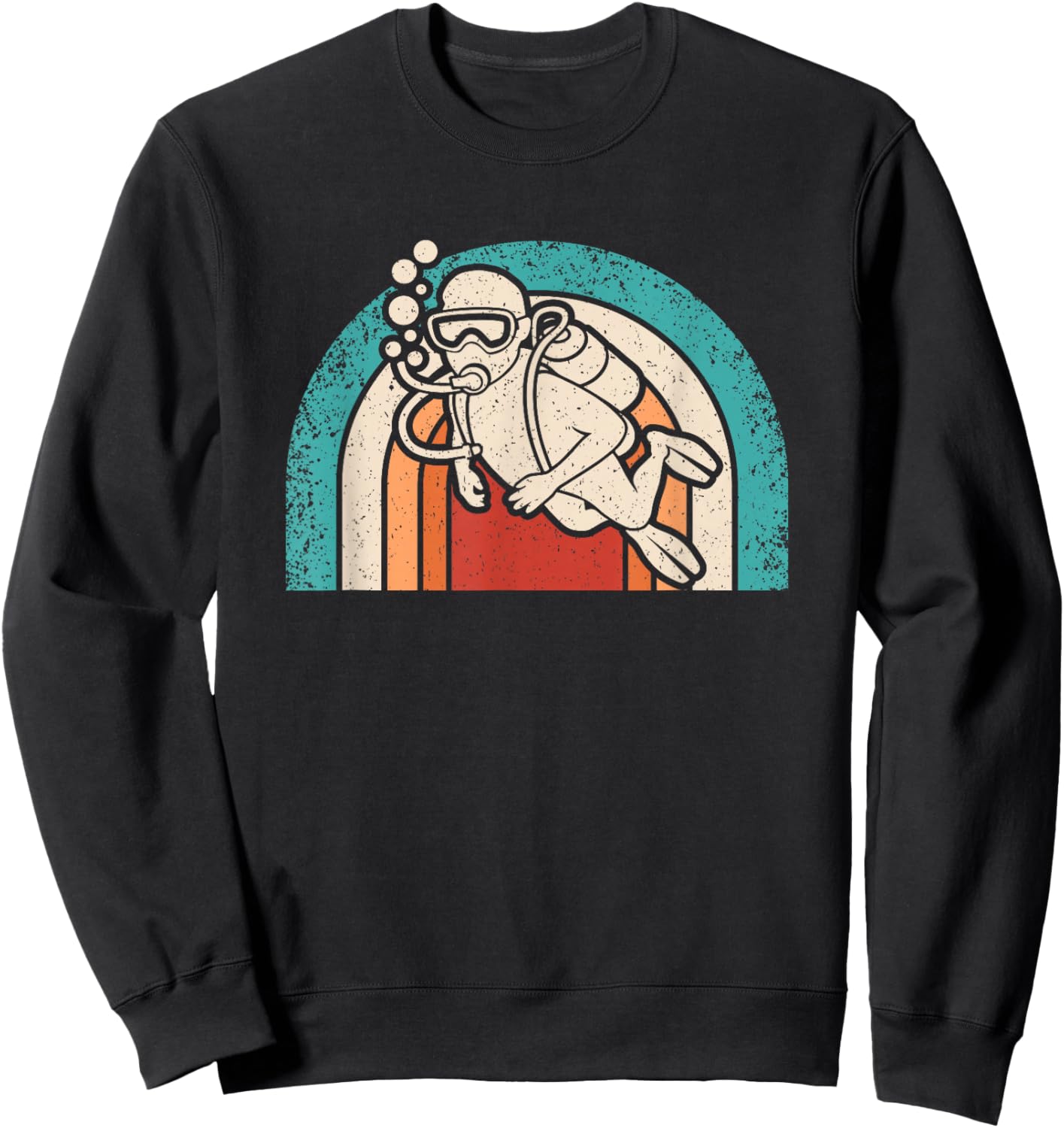 Retro Scuba Diving Diver Vintage Dive Men Women Sweatshirt - Sweatshirt | Black