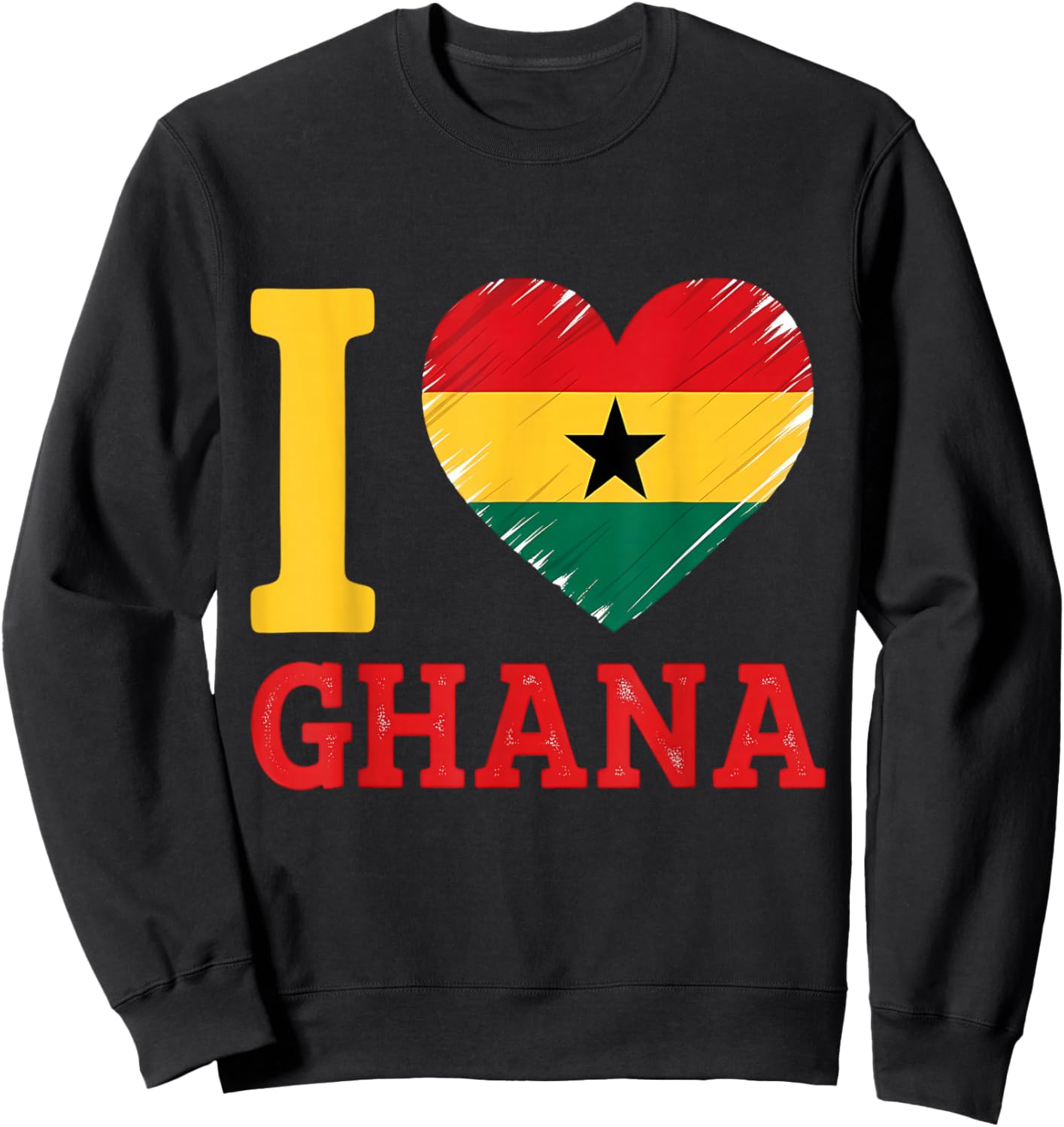 Ghana Flag Ghanese Roots Ghanaian Pride Sweatshirt - Sweatshirt | Black