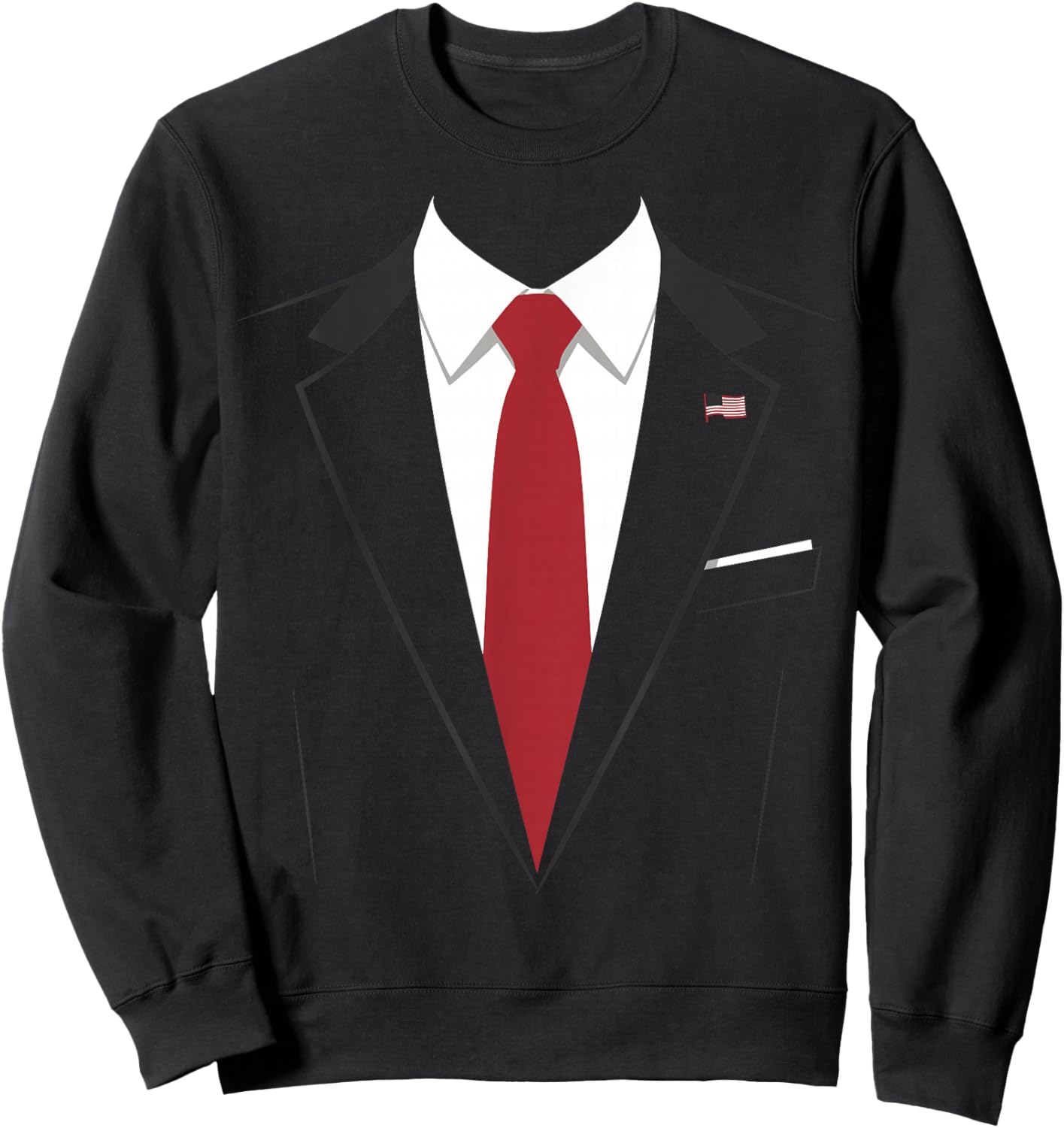 USA President Suit Easy Halloween Costume Sweatshirt - Sweatshirt | Black