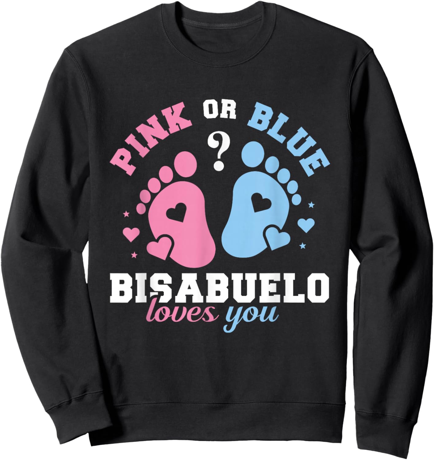 Pink Or Blue Bisabuelo Loves You - Gender Reveal Sweatshirt - Sweatshirt | Black
