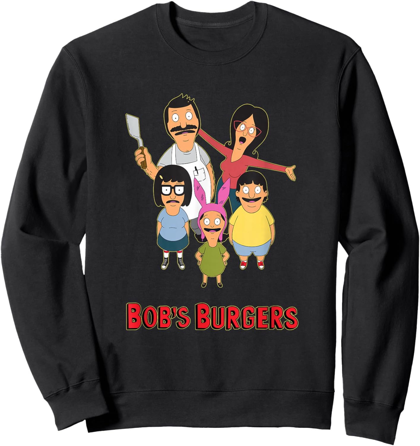 Bob's Burgers Belcher Family Group Portrait Sweatshirt - Sweatshirt | Black