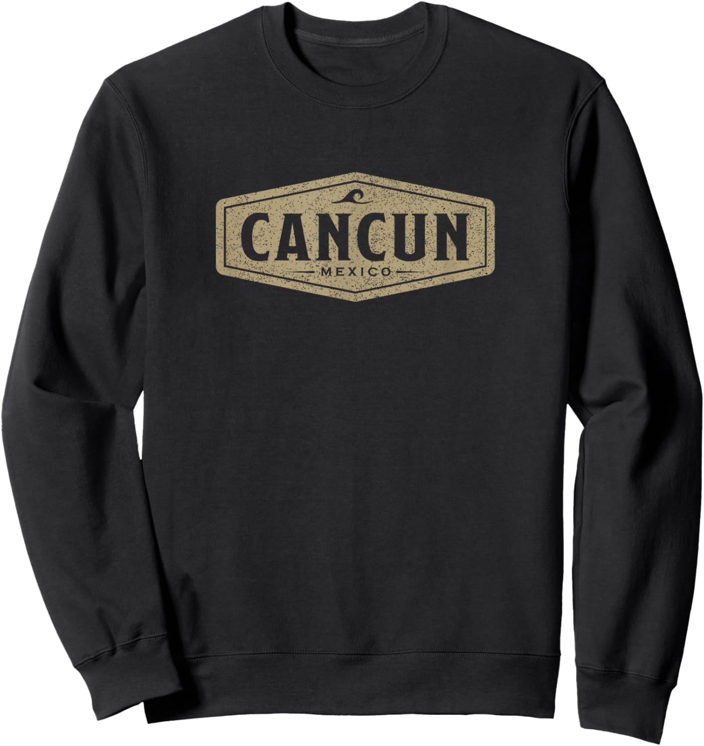 Cancun Mexico Souvenir Retro Beach Vintage Sweatshirt - Sweatshirt | Black