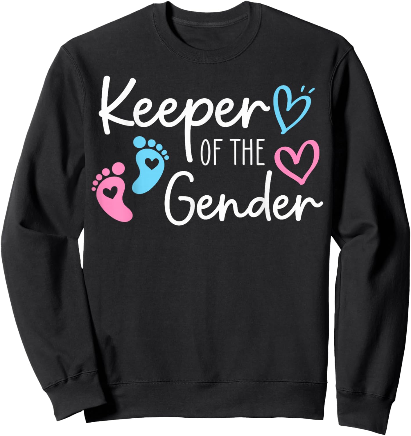 Keeper of The Gender Pregnancy Announcement Baby Reveal Sweatshirt - Sweatshirt | Black
