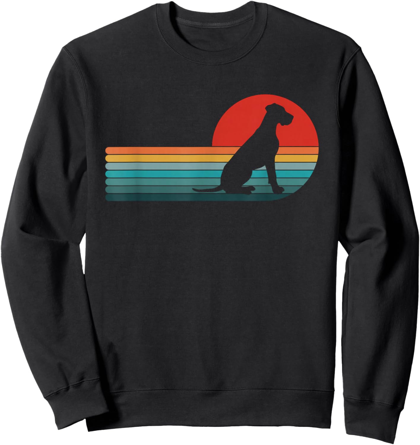 Retro Great Dane Dog Lover Sweatshirt - Sweatshirt | Black