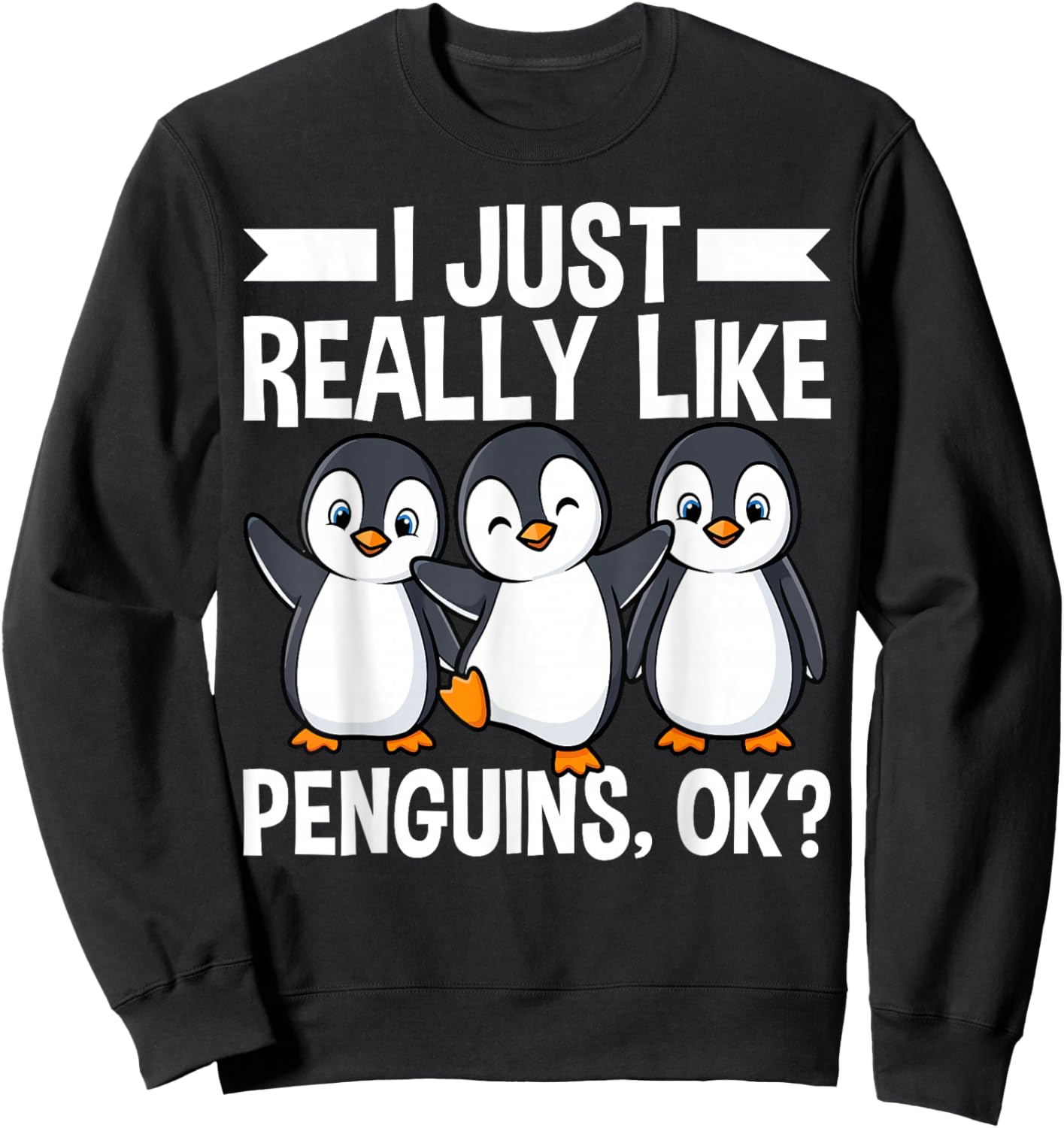 Funny Penguin Shirt Men Wildlife Polar Animal Penguin Lover Sweatshirt - Sweatshirt | Black