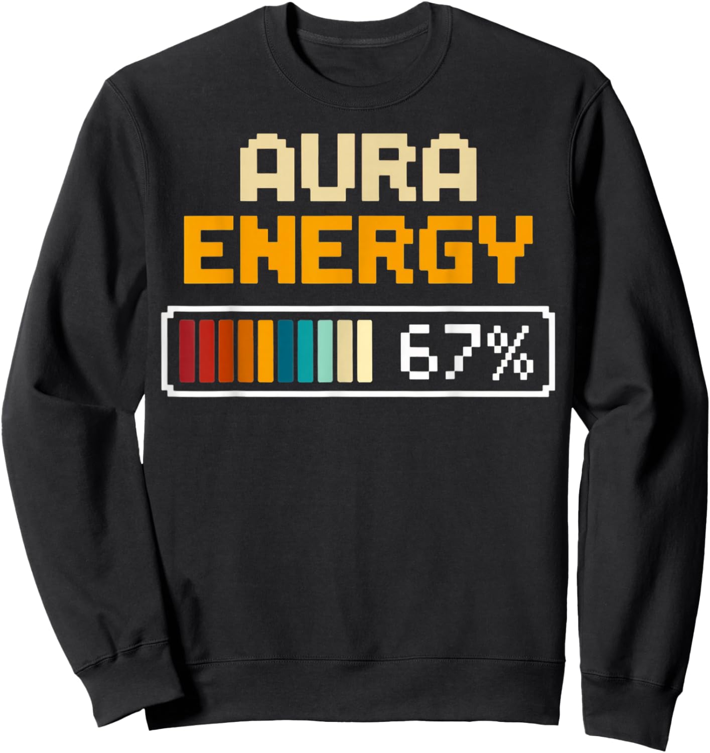 Aura Energy 67 Number 67th Sports Player Ice Cream Drip Sweatshirt - Sweatshirt | Black