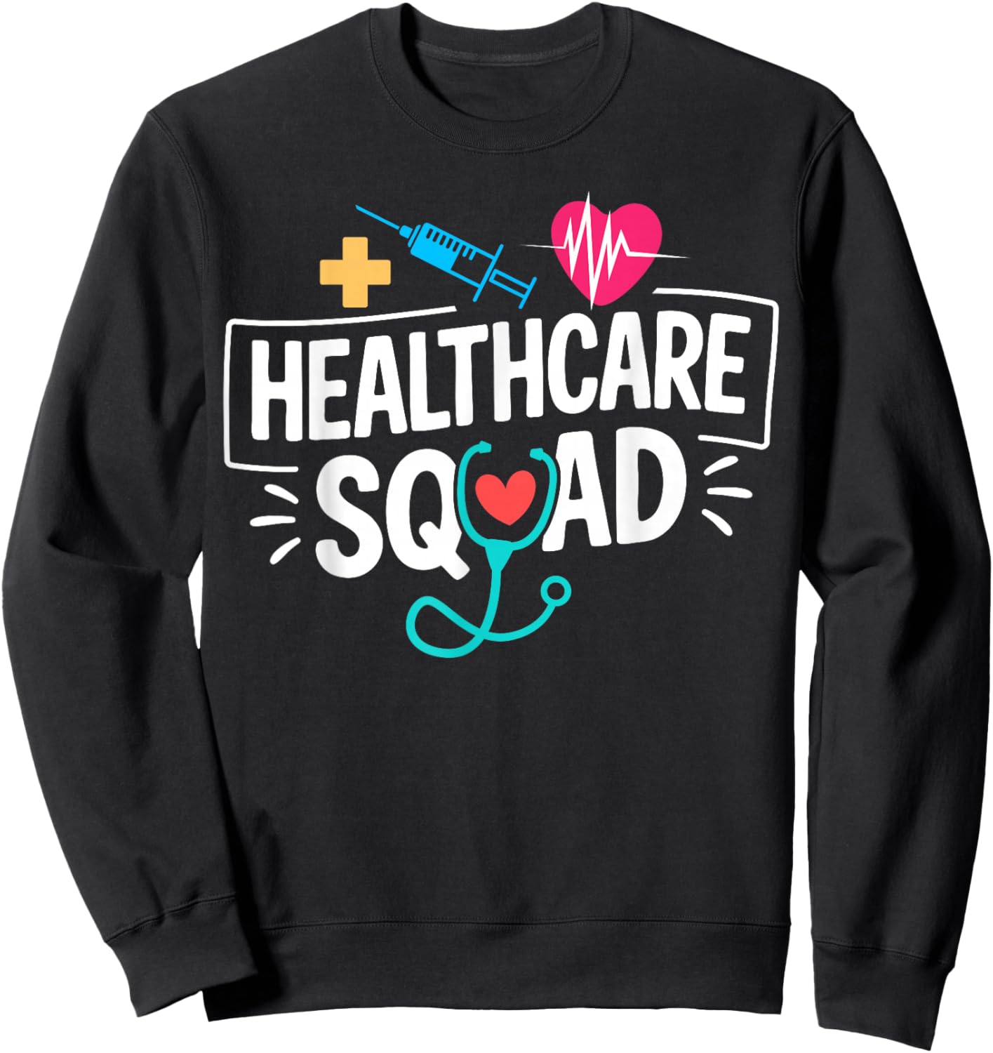 Cute Healthcare Squad Sweatshirt - Sweatshirt | Black
