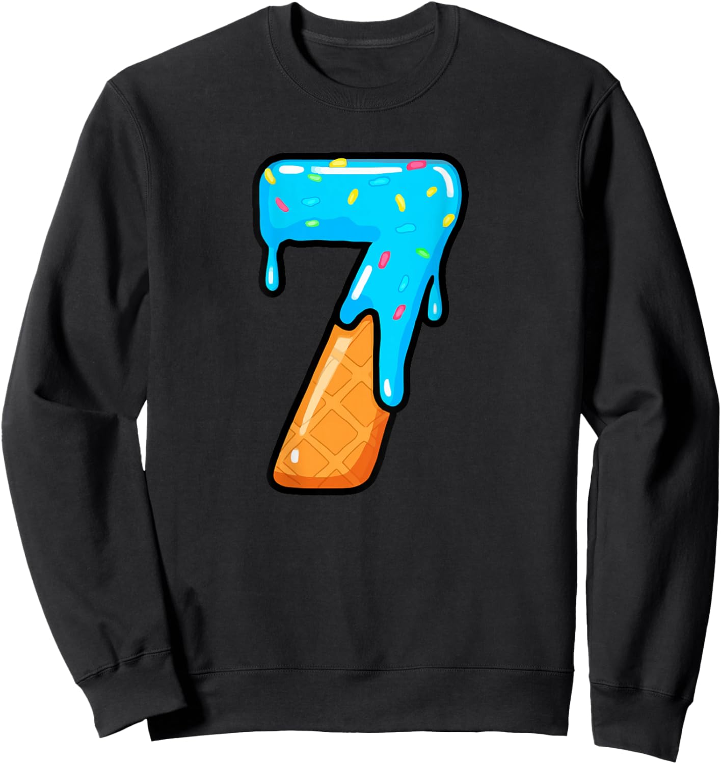 67 Ice Cream Drip Meme 6 7 Hallowee Costume Couple (On Back) Sweatshirt - Sweatshirt | Black
