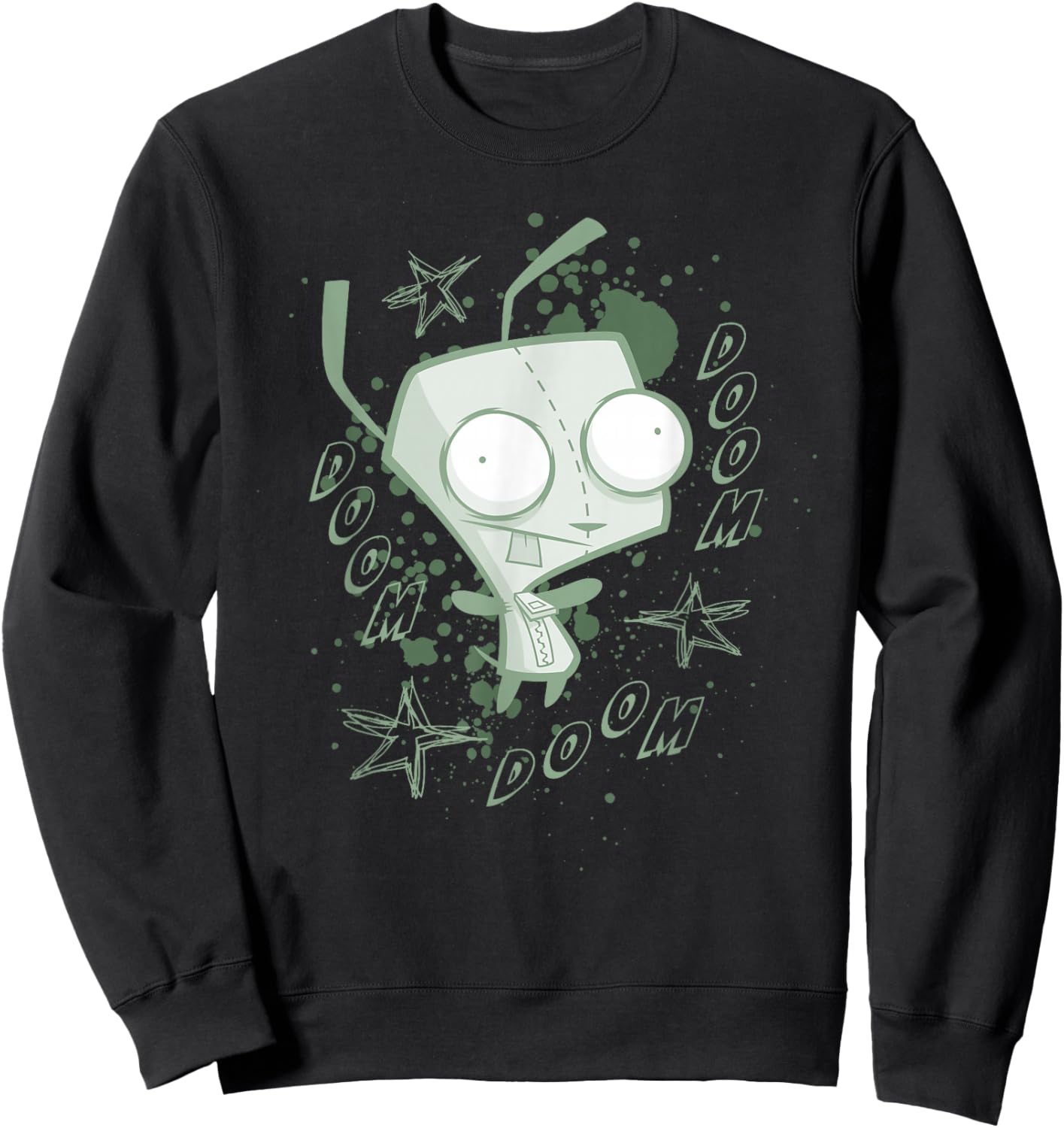 Invader Zim Gir Doom Splatter Punk Aesthetic Sweatshirt - Sweatshirt | Black