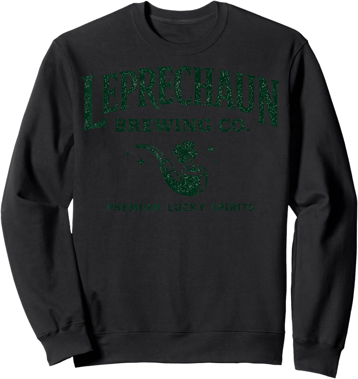 St.Patrick’s Day Leprechaun Brewing Company Lucky Spirits Sweatshirt - Sweatshirt | Black