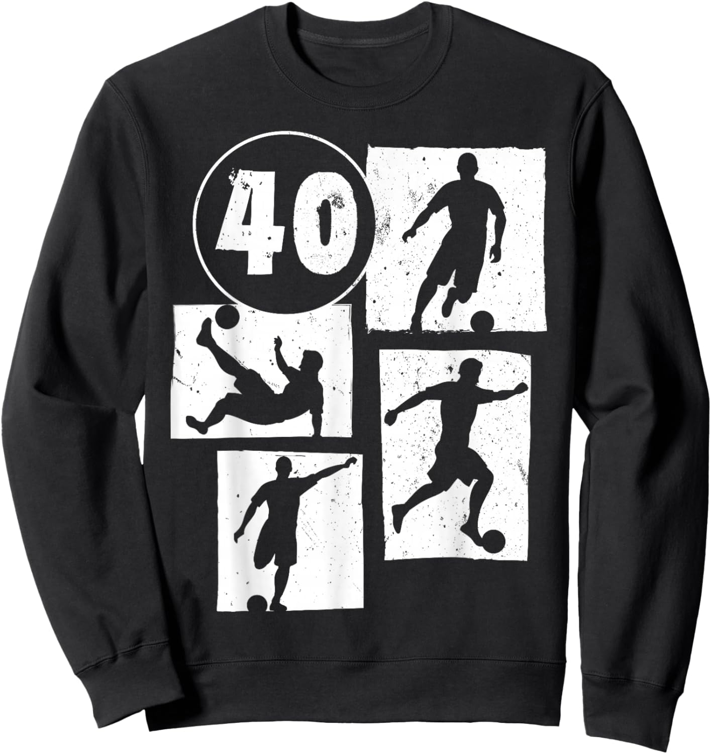 40th Birthday Man Woman Soccer Player Football 40 Years Old Sweatshirt - Sweatshirt | Black