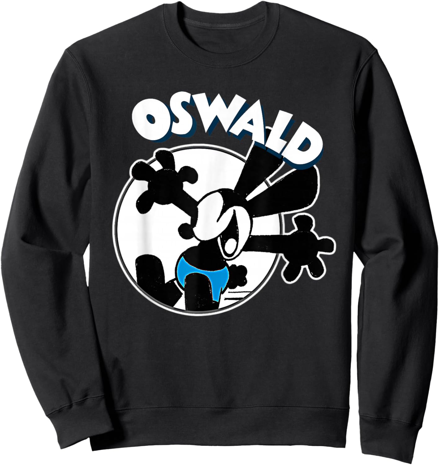 Oswald Rabbit Vintage Cartoon Sweatshirt - Sweatshirt | Black