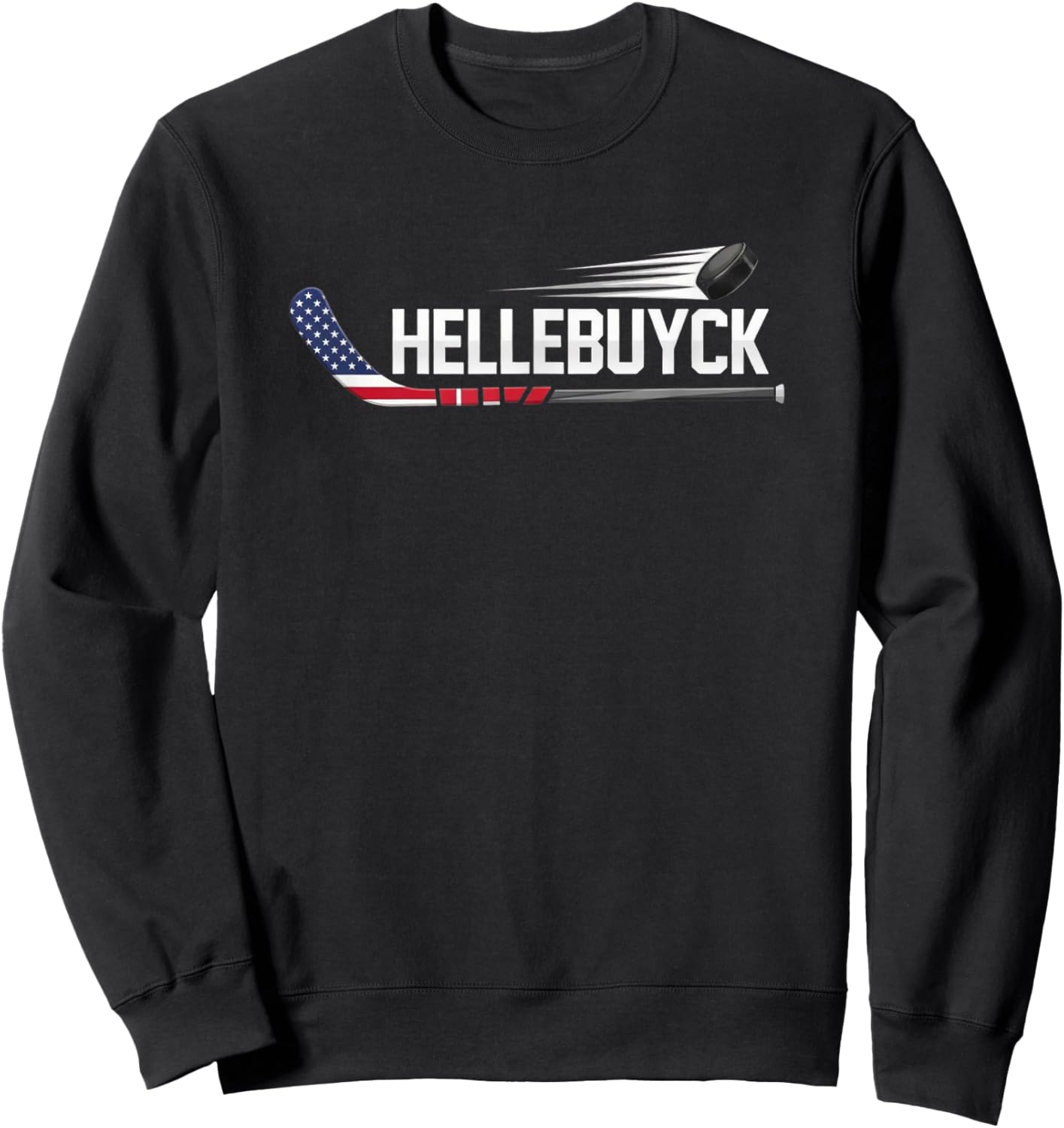 Hellebuyck T Goalie Design with Puck Sweatshirt - Sweatshirt | Black