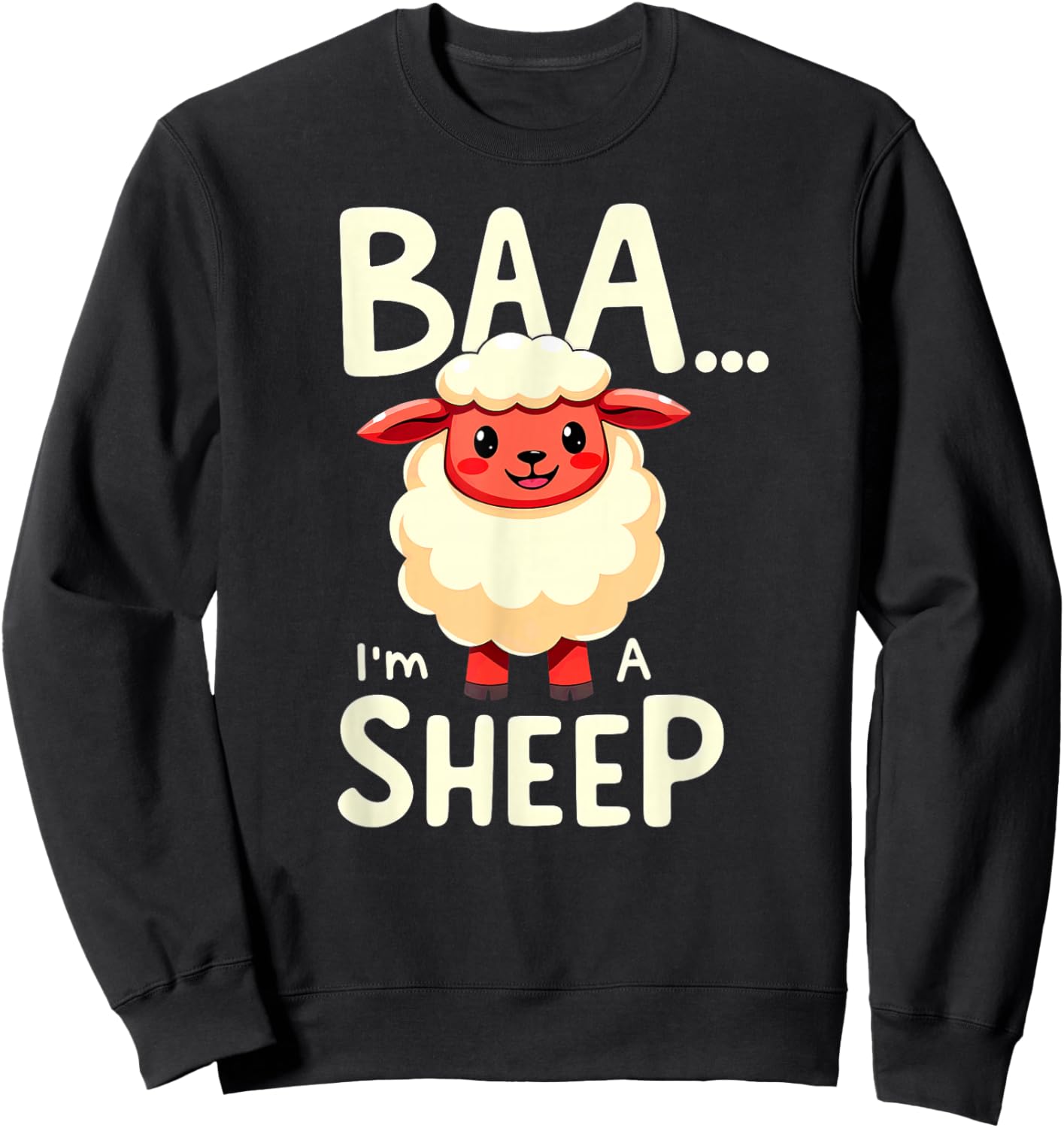 Lamb Farmer Baa I'm A Sheep Halloween Sweatshirt - Sweatshirt | Black