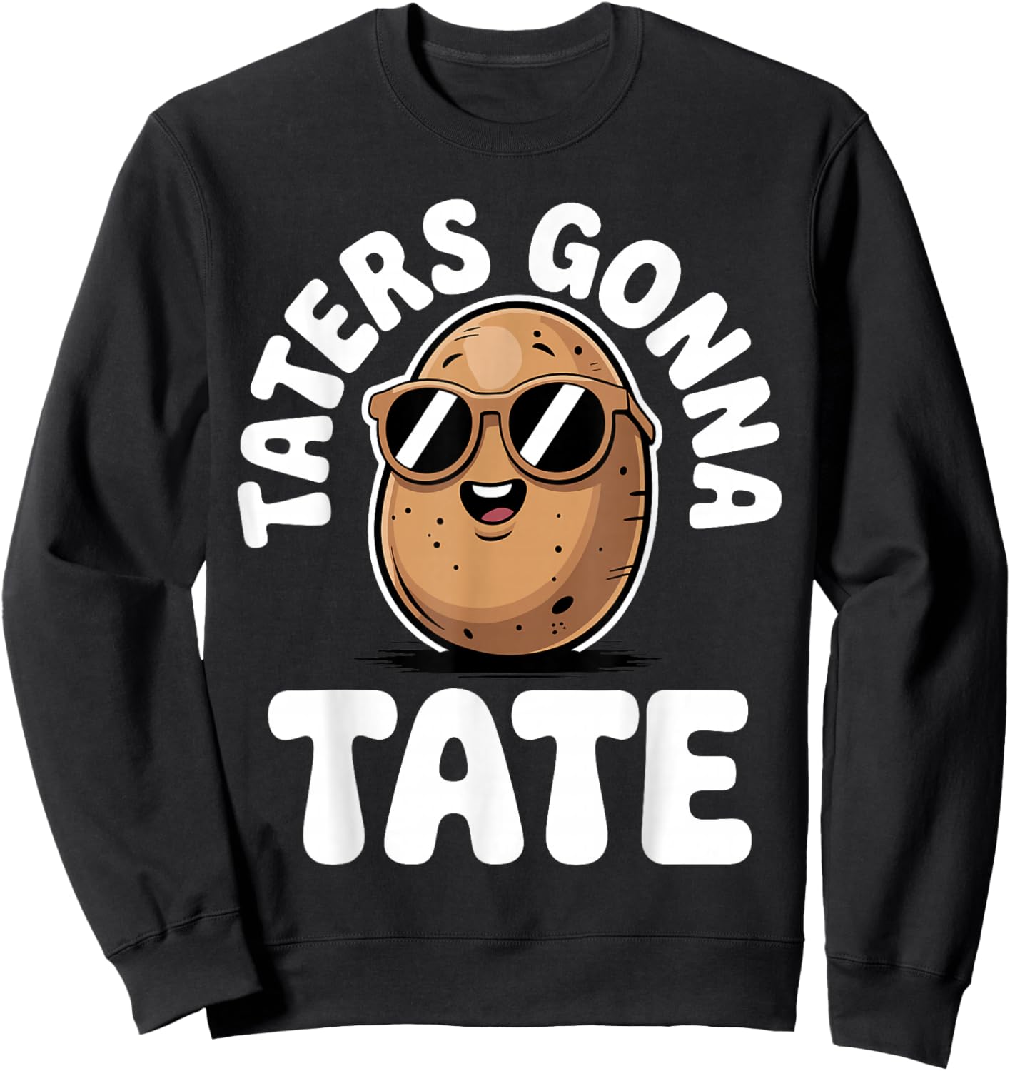 Potato Novelty Women Adult Potato Gag Potato Lovers Sweatshirt - Sweatshirt | Black