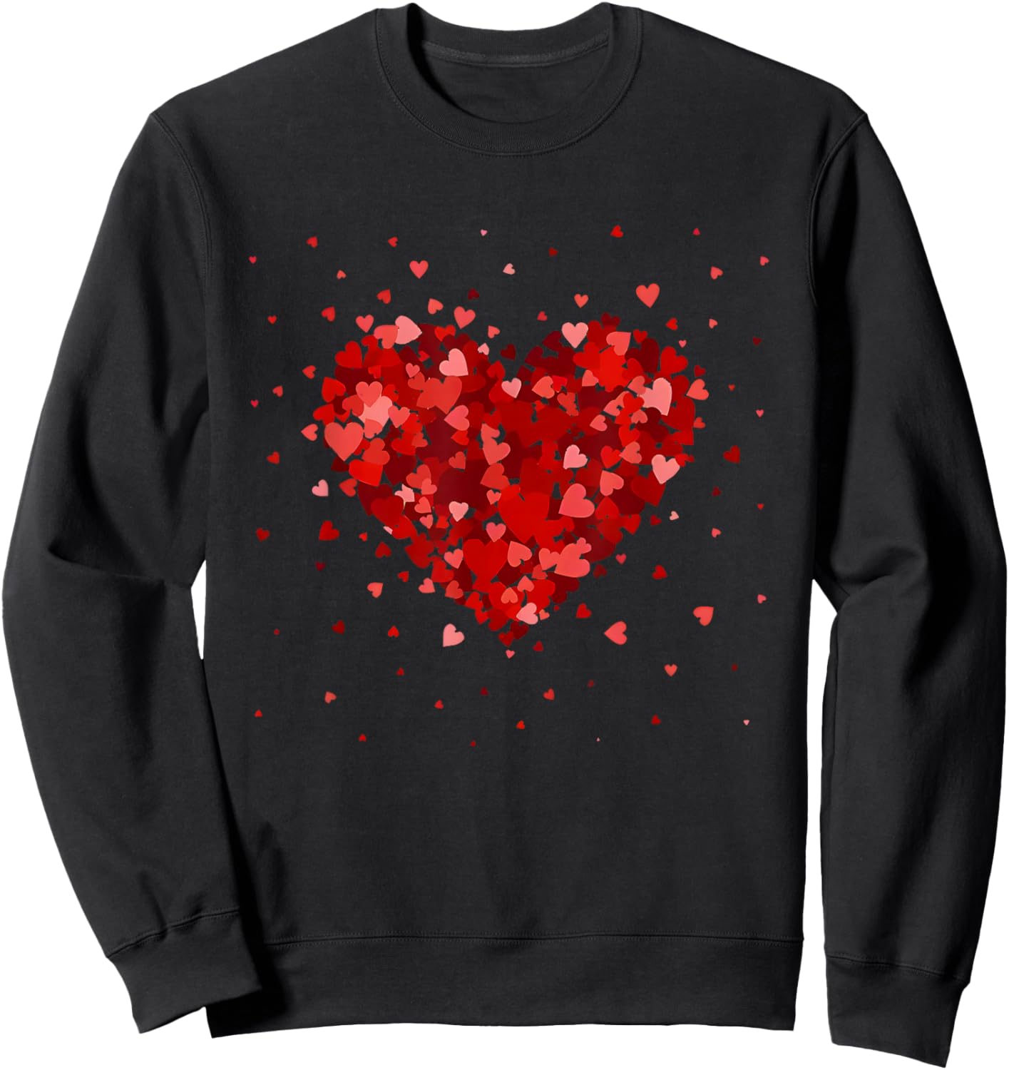 Valentine Heart Shirt Couple Matching Women Sweatshirt - Sweatshirt | Black