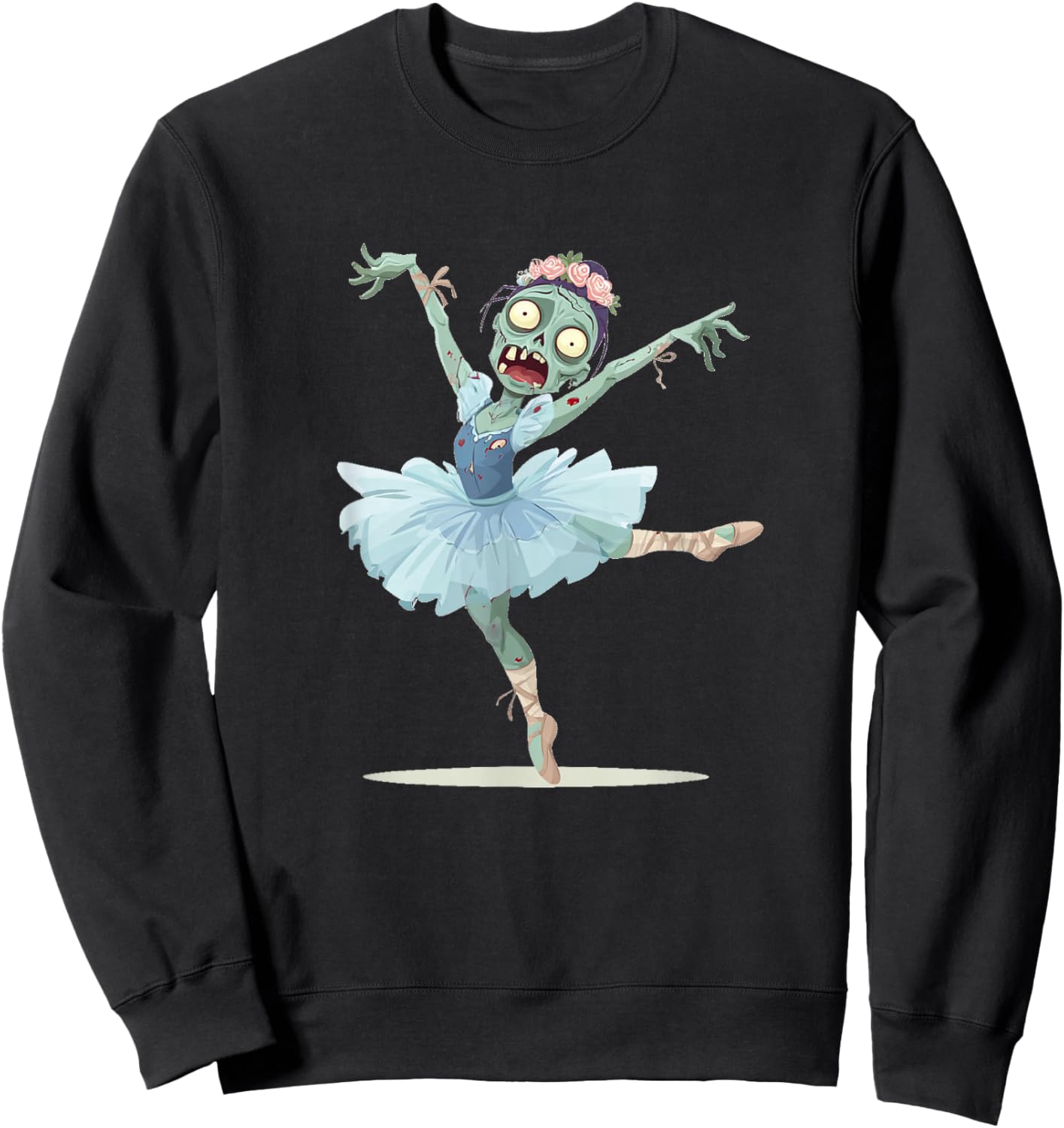 Pretty Ballerina Zombie Costume Sweatshirt - Sweatshirt | Black