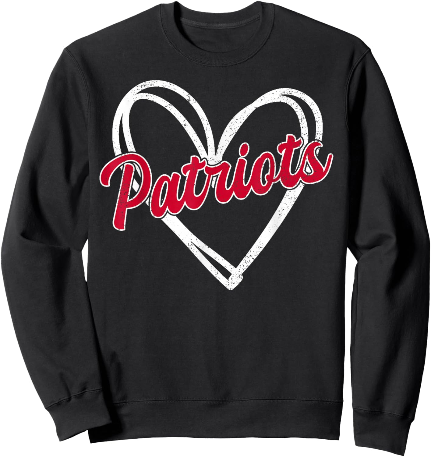 Vintage Patriot Vintage Heart Design Men Women Kids Sweatshirt - Sweatshirt | Black