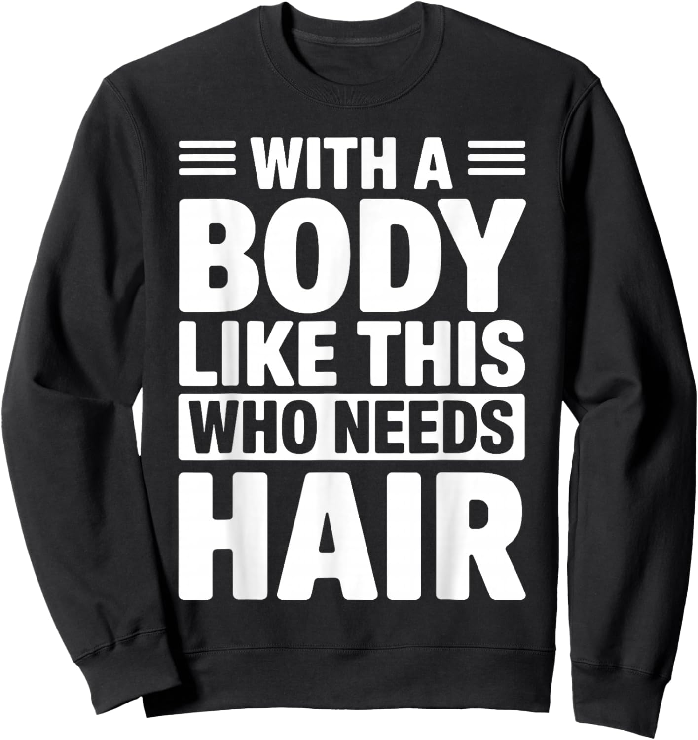 Funny Bald Man Art Boys Bald Dad Bald Guy Bald Head Sweatshirt - Sweatshirt | Black