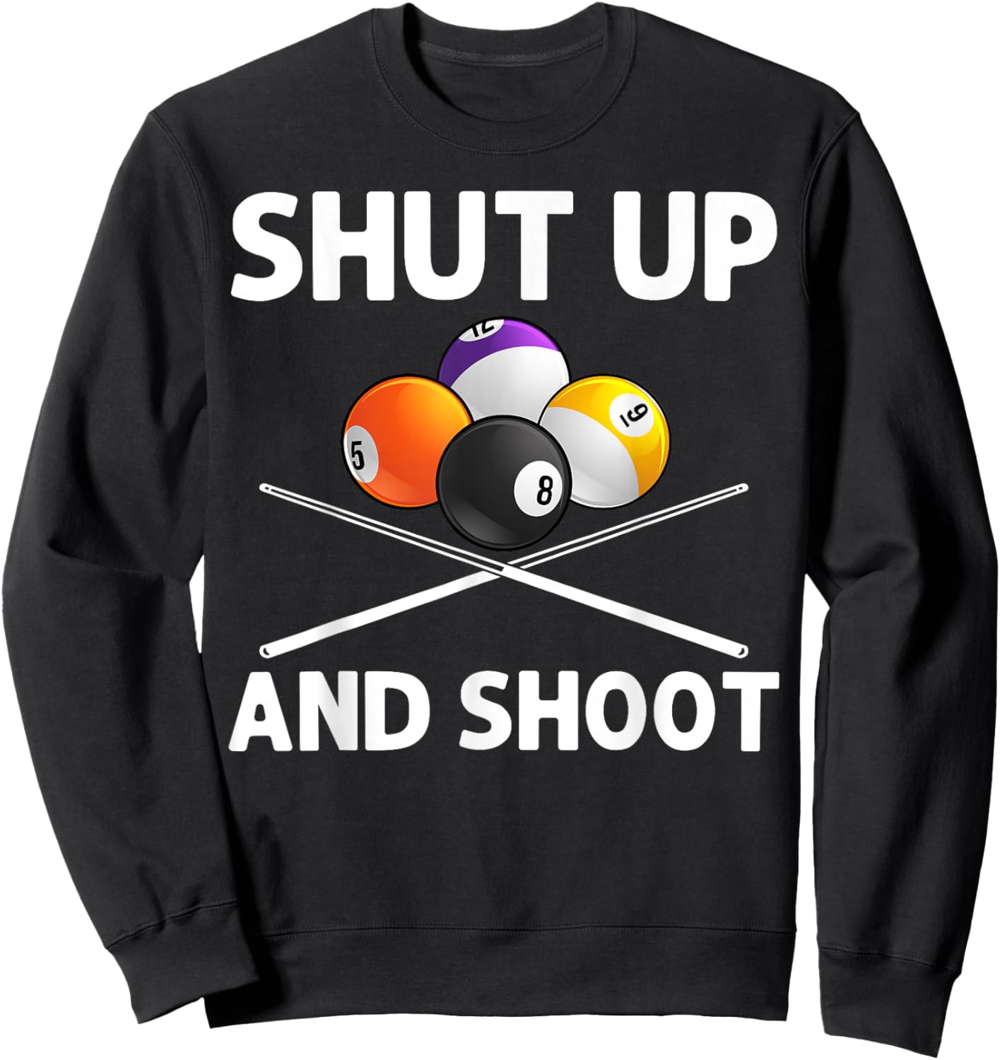 Funny Billiards Art Women Billiard Lover Pool Player Sweatshirt - Sweatshirt | Black