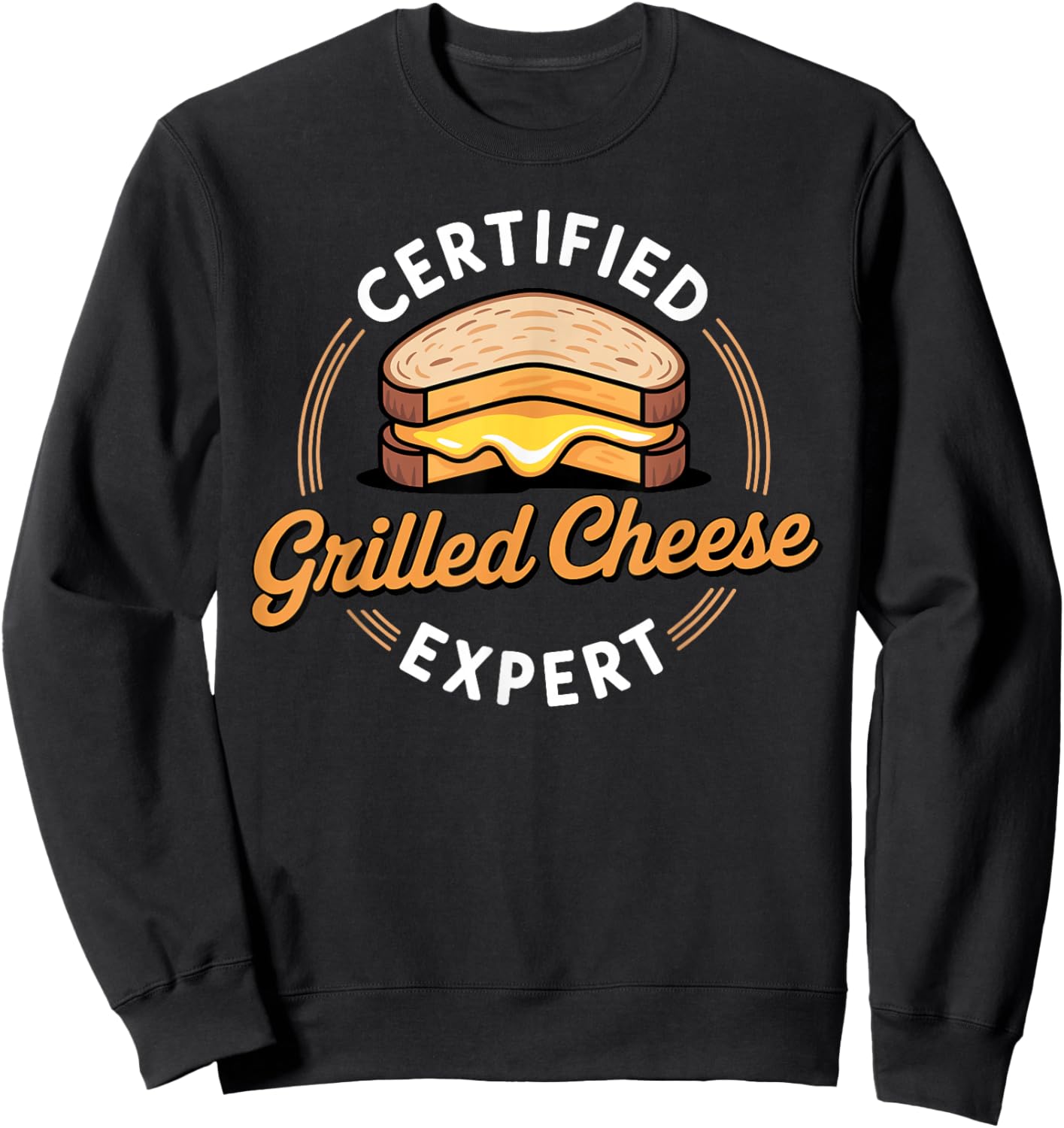 Funny Grilled Cheese Art Women Grilled Cheese Lover Sweatshirt - Sweatshirt | Black