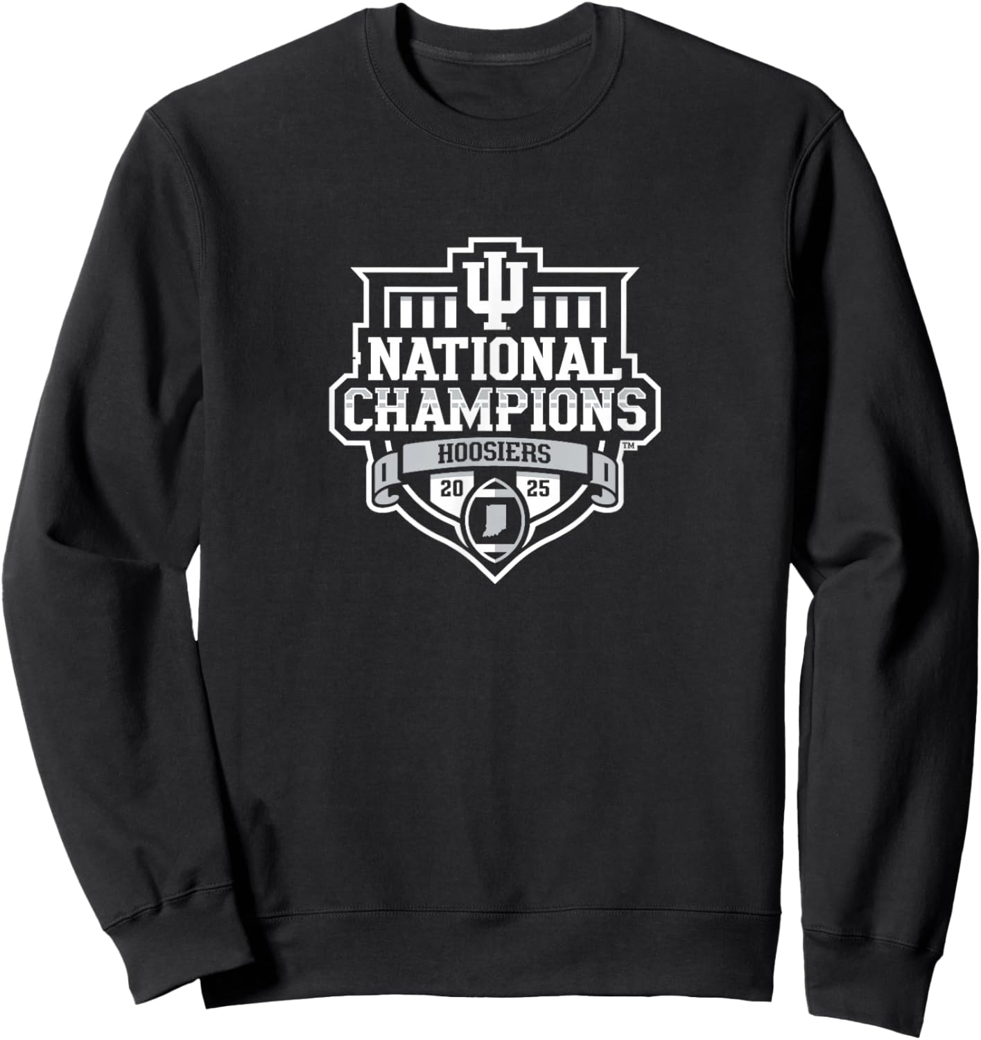 Indiana Hoosiers 2025-26 CFP National Champions (Crimson) Sweatshirt - Sweatshirt | Black