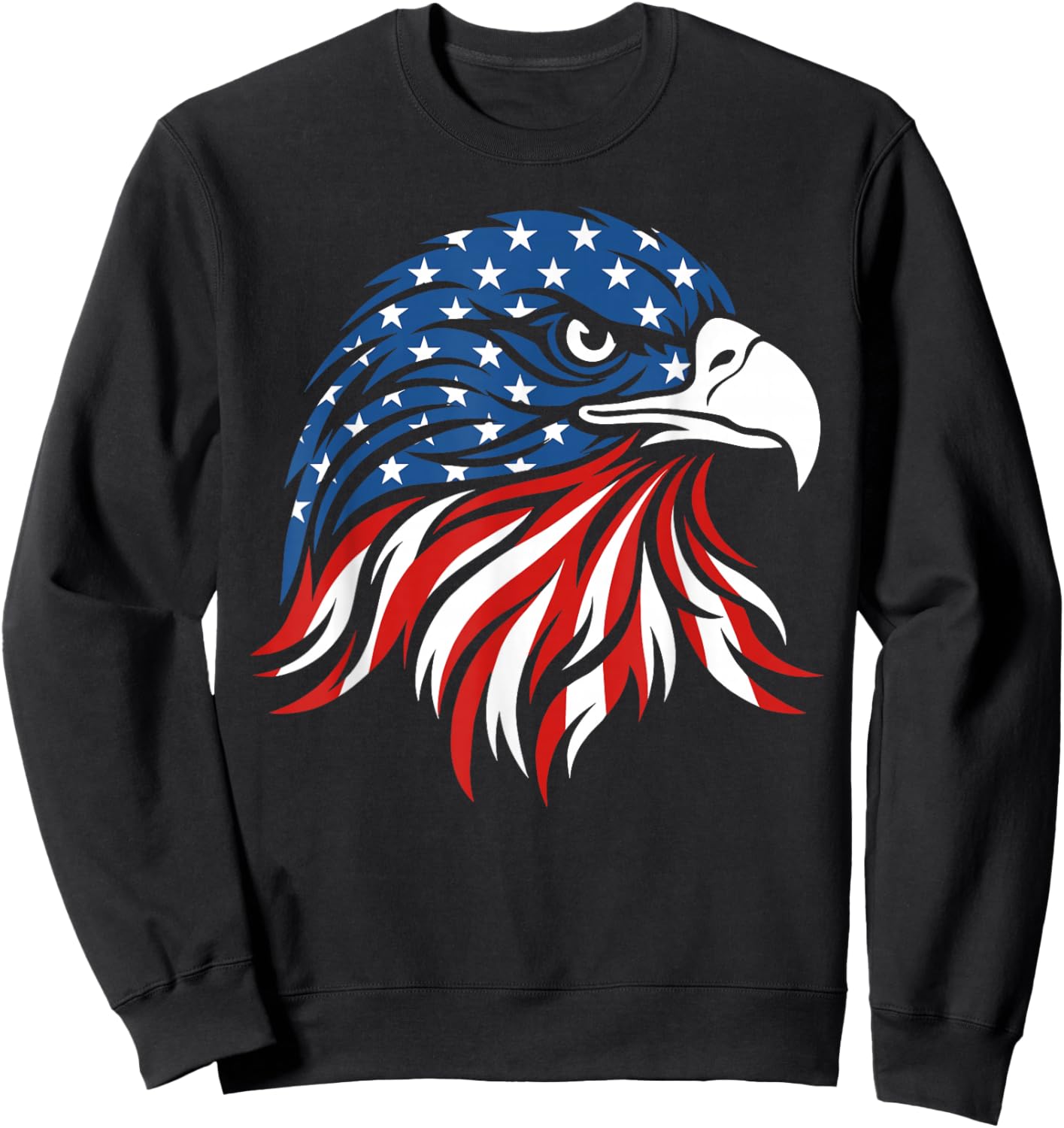 Bald Eagle 4th of July Independence Day Retro Eagle Sweatshirt - Sweatshirt | Black