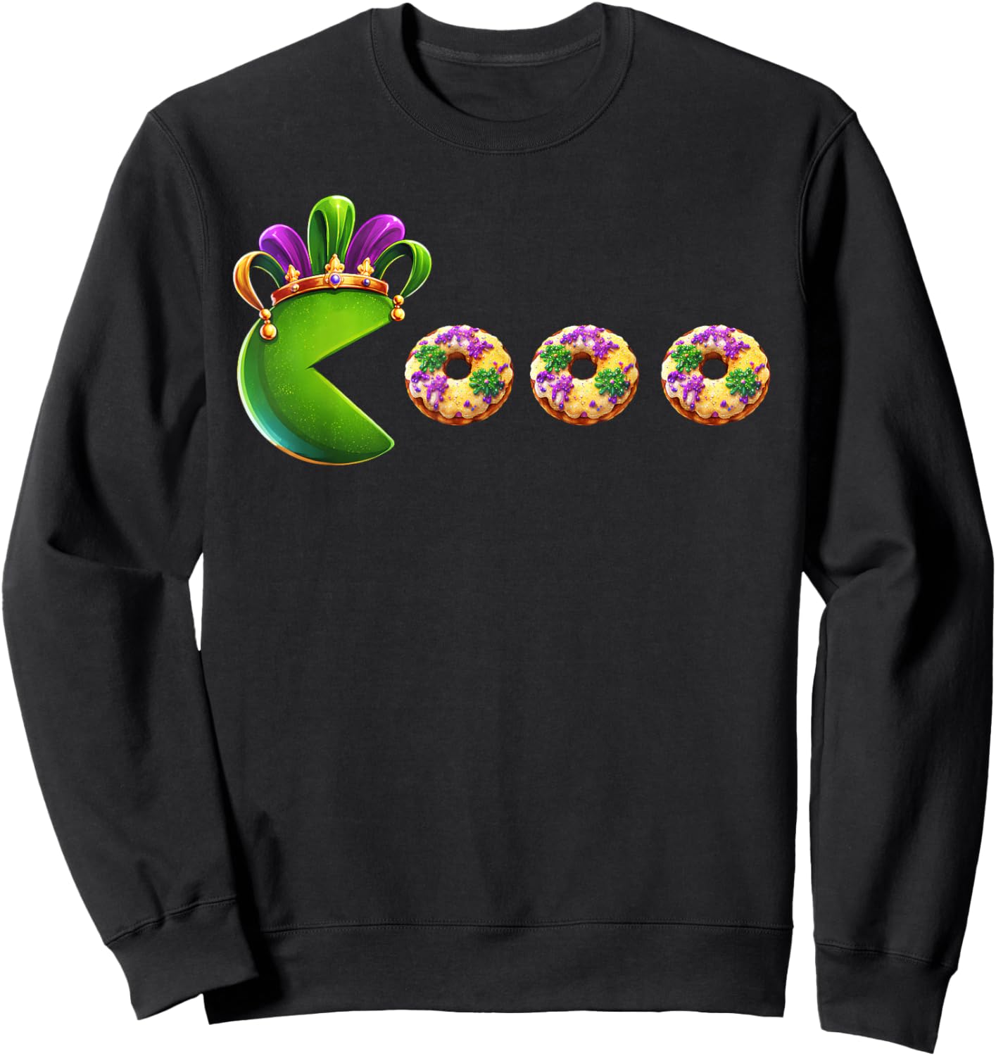Gamer Mardi Gras Carnival Jester Beads Gaming Boys Teen Sweatshirt - Sweatshirt | Black